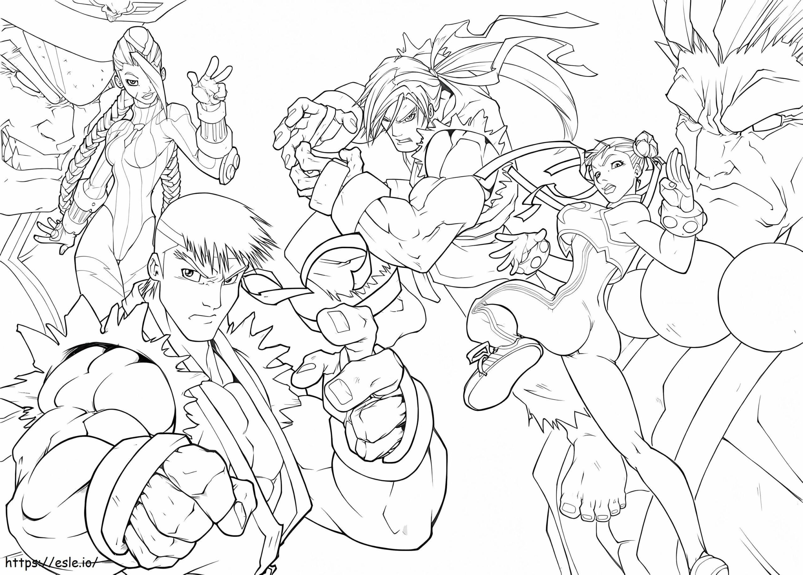 Street Fighter Art Coloring Pages Printable