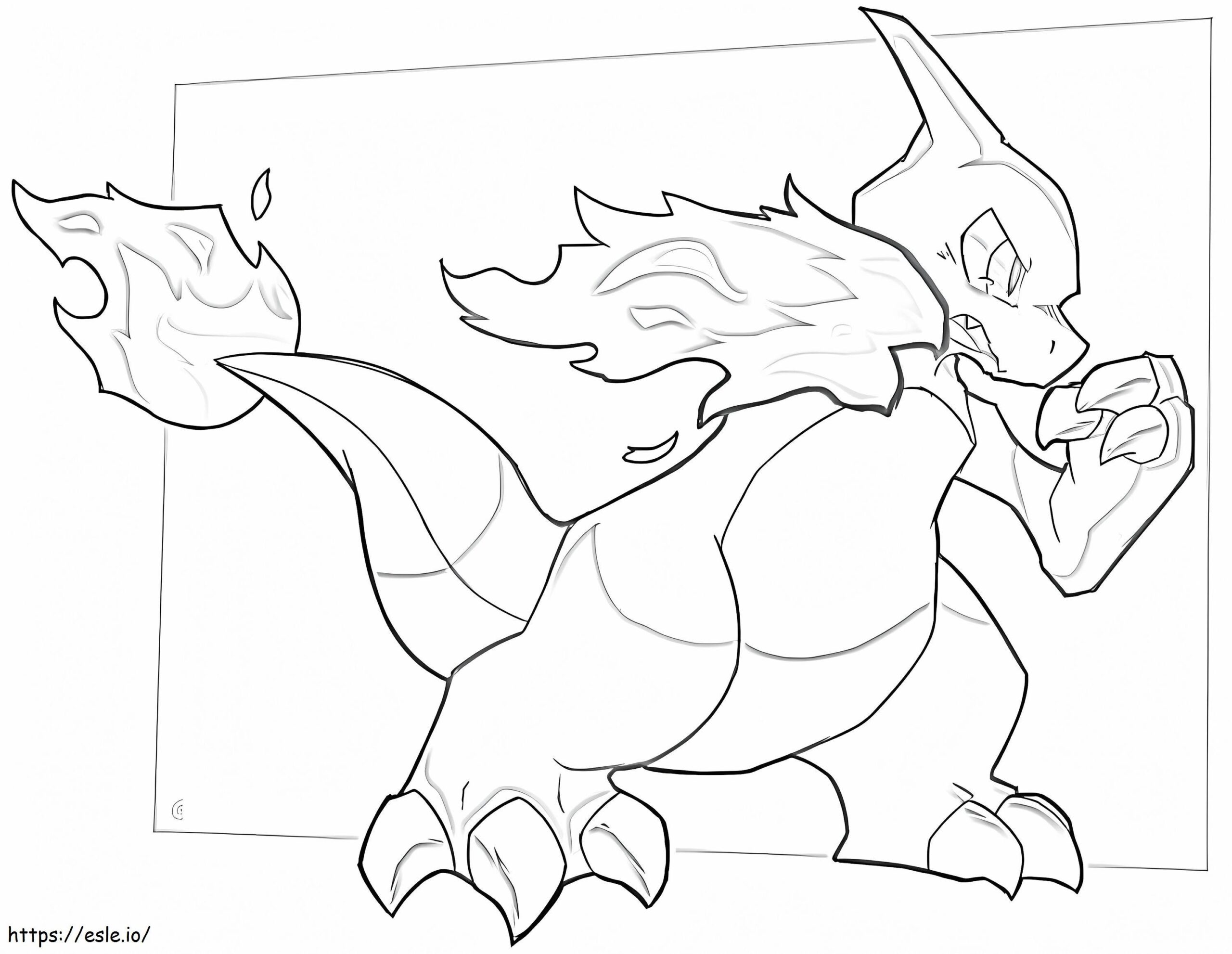 Charmeleon Coloring Pages Printable