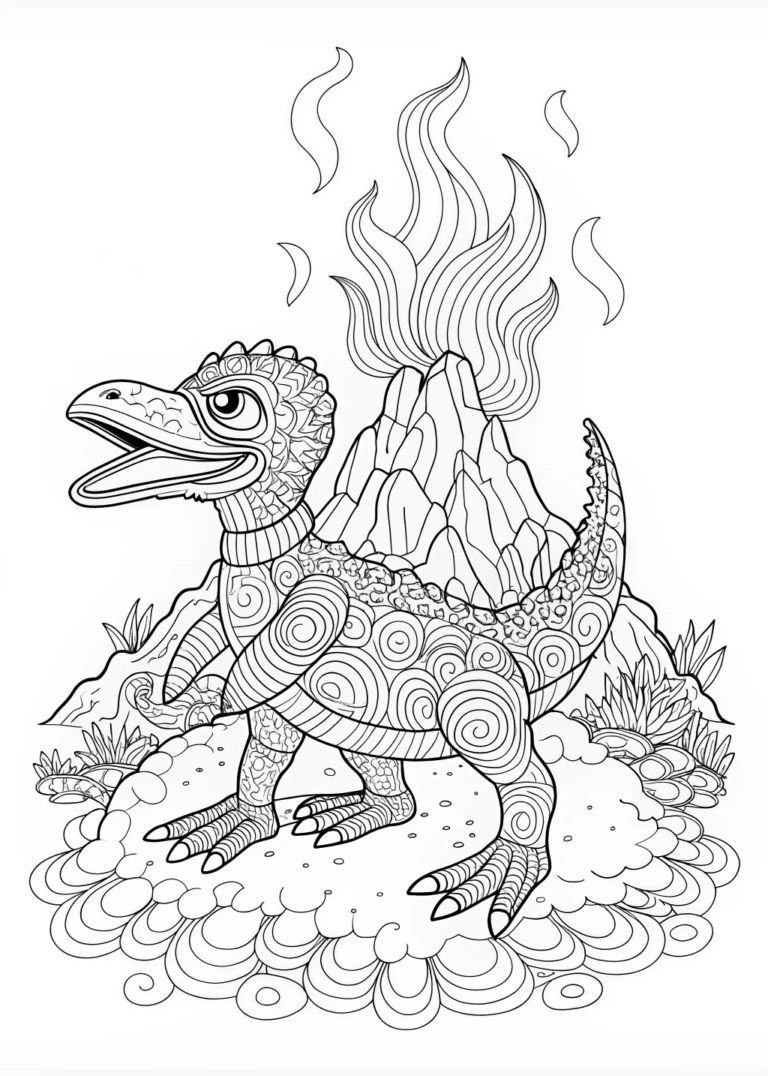 Charmeleon Ready For Battle In The Forest Coloring Page Free Printable