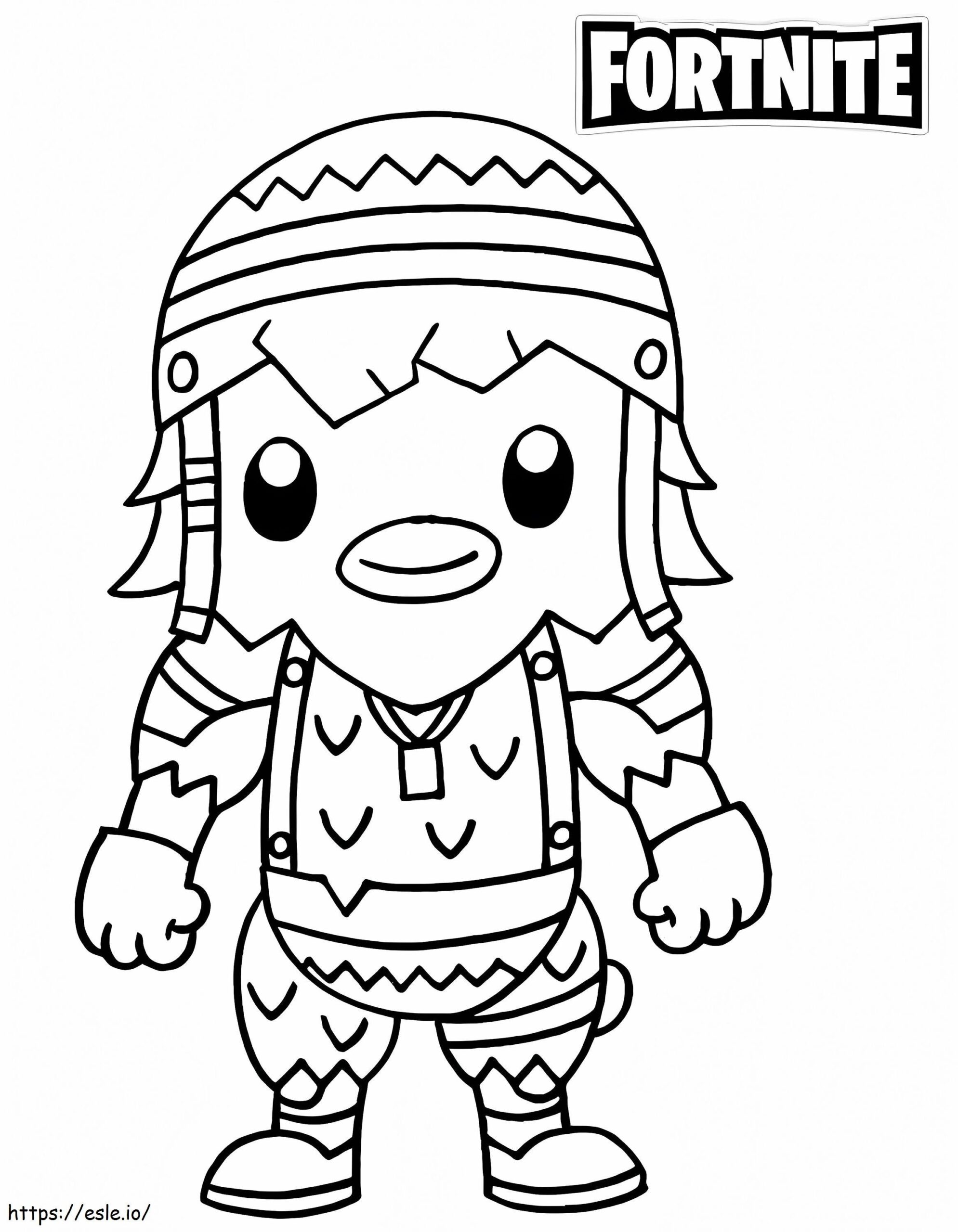 Chibi Cluck Fortnite Coloring Page