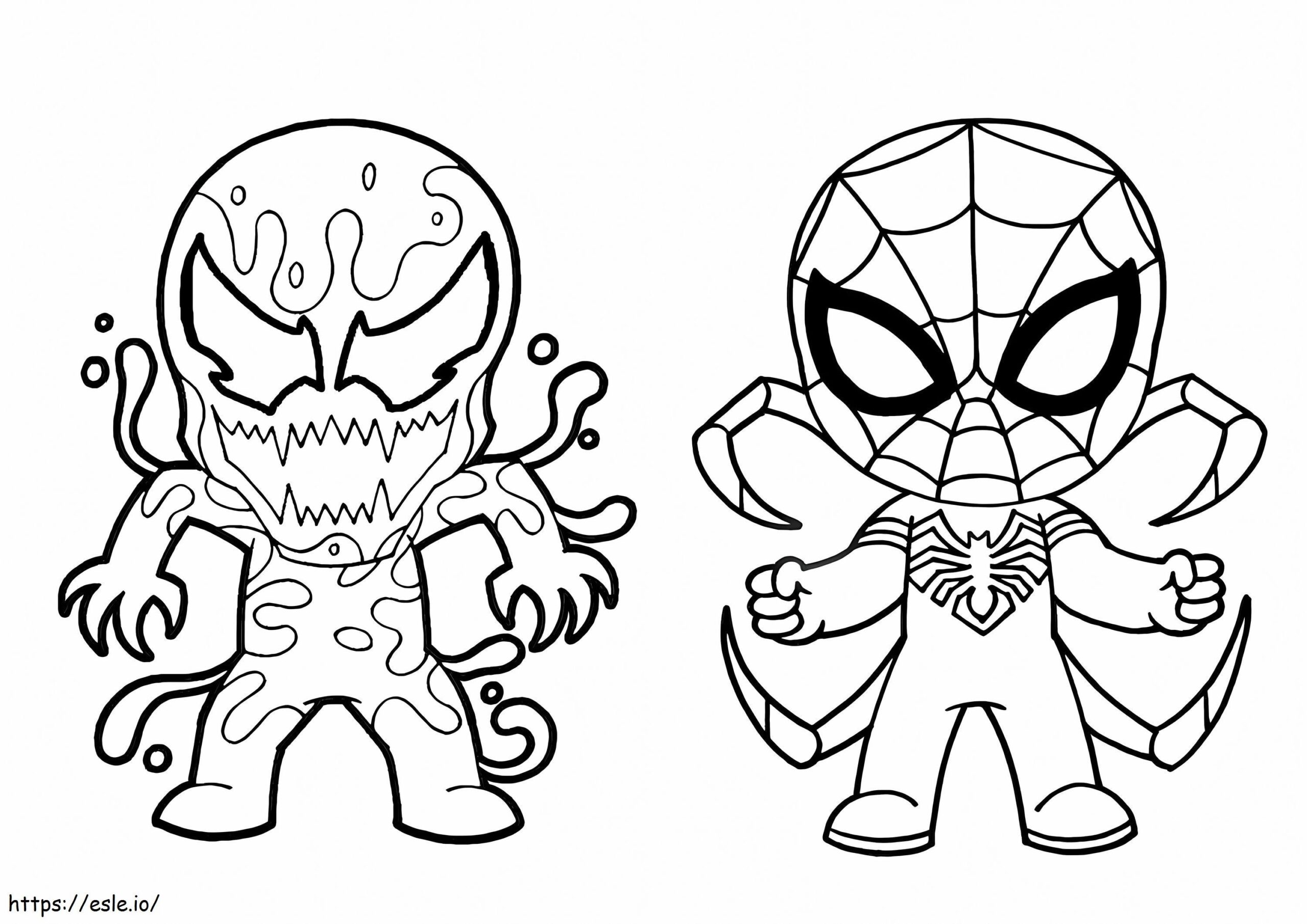 Chibi Spiderman Coloring Pages Printable