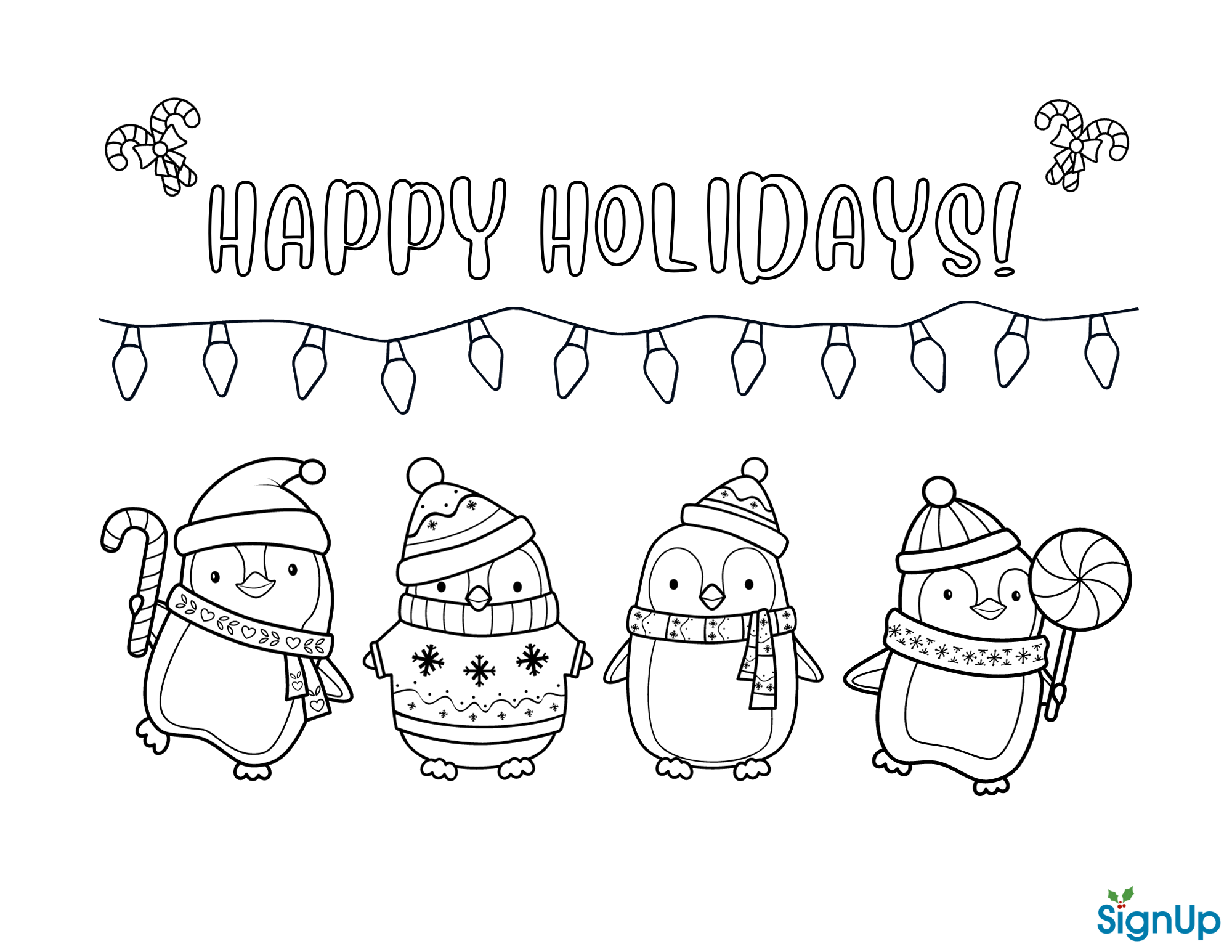Holiday Coloring Coloring Pages Printable