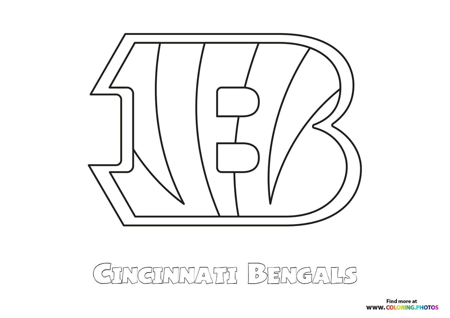 Cincinnati Bengals NFL Logo Coloring Pages For Kids