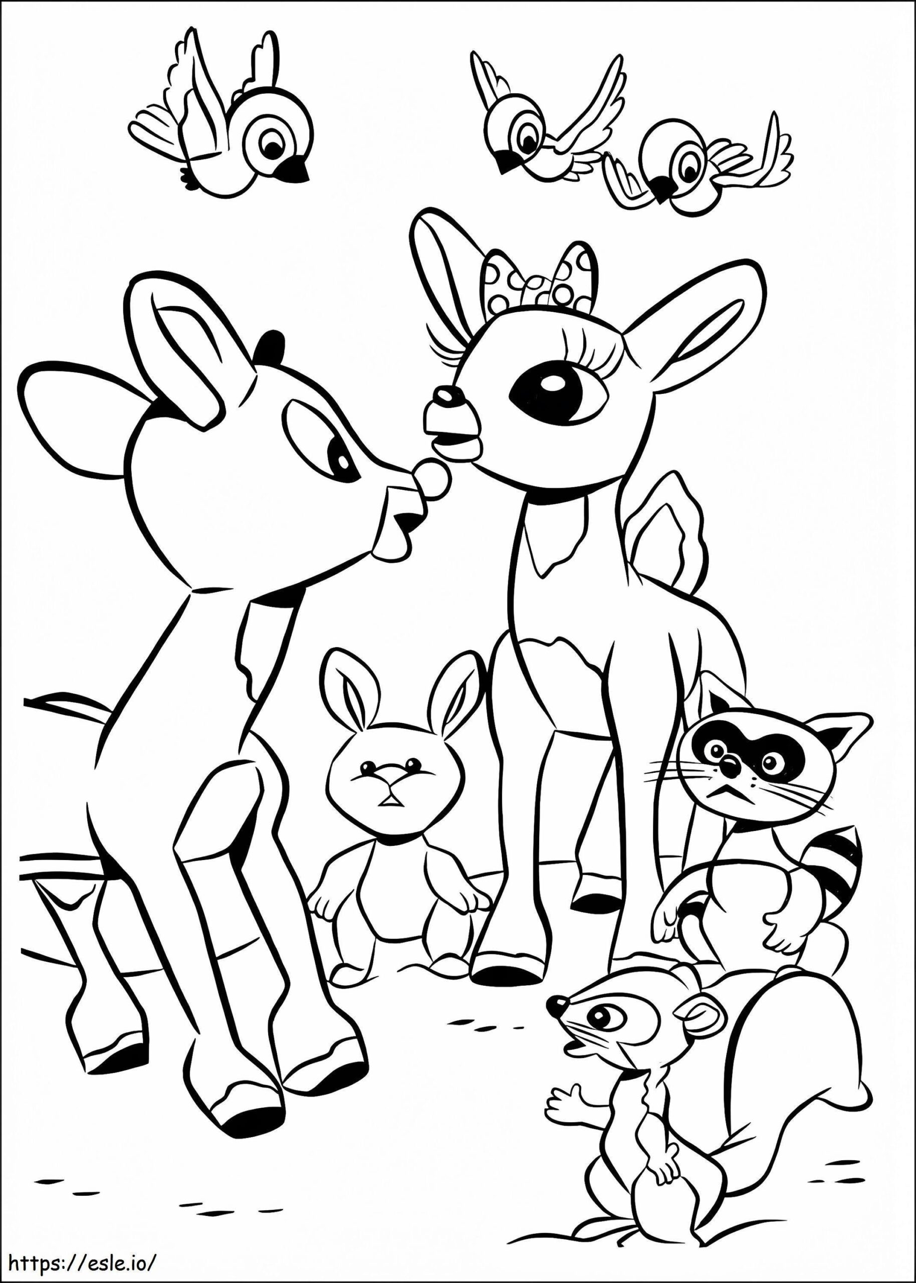 Clarice And Rudolph Coloring Page