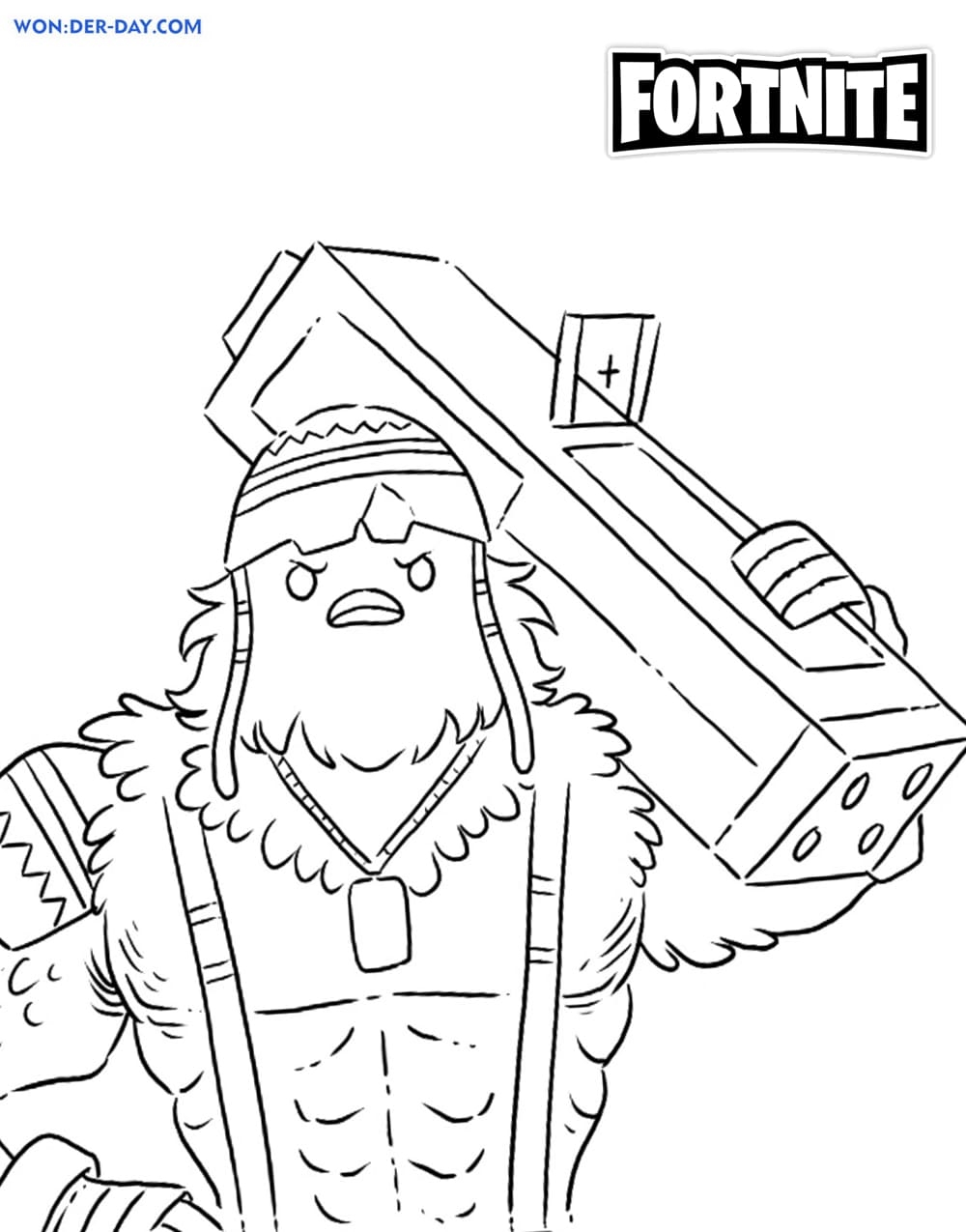 Cluck Fortnite Coloring Pages Printable Coloring Pages