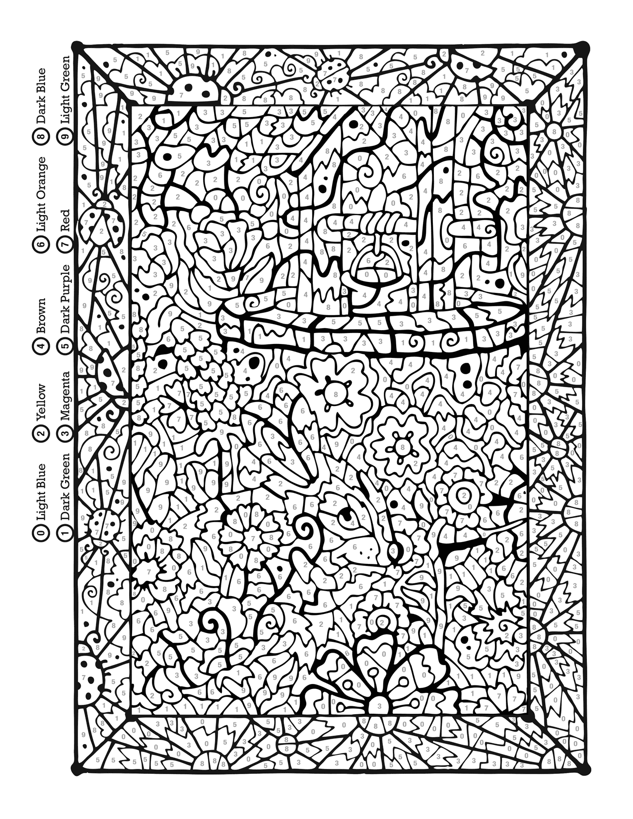 Color By Number Printables For Adults Printable Coloring Pages FREE