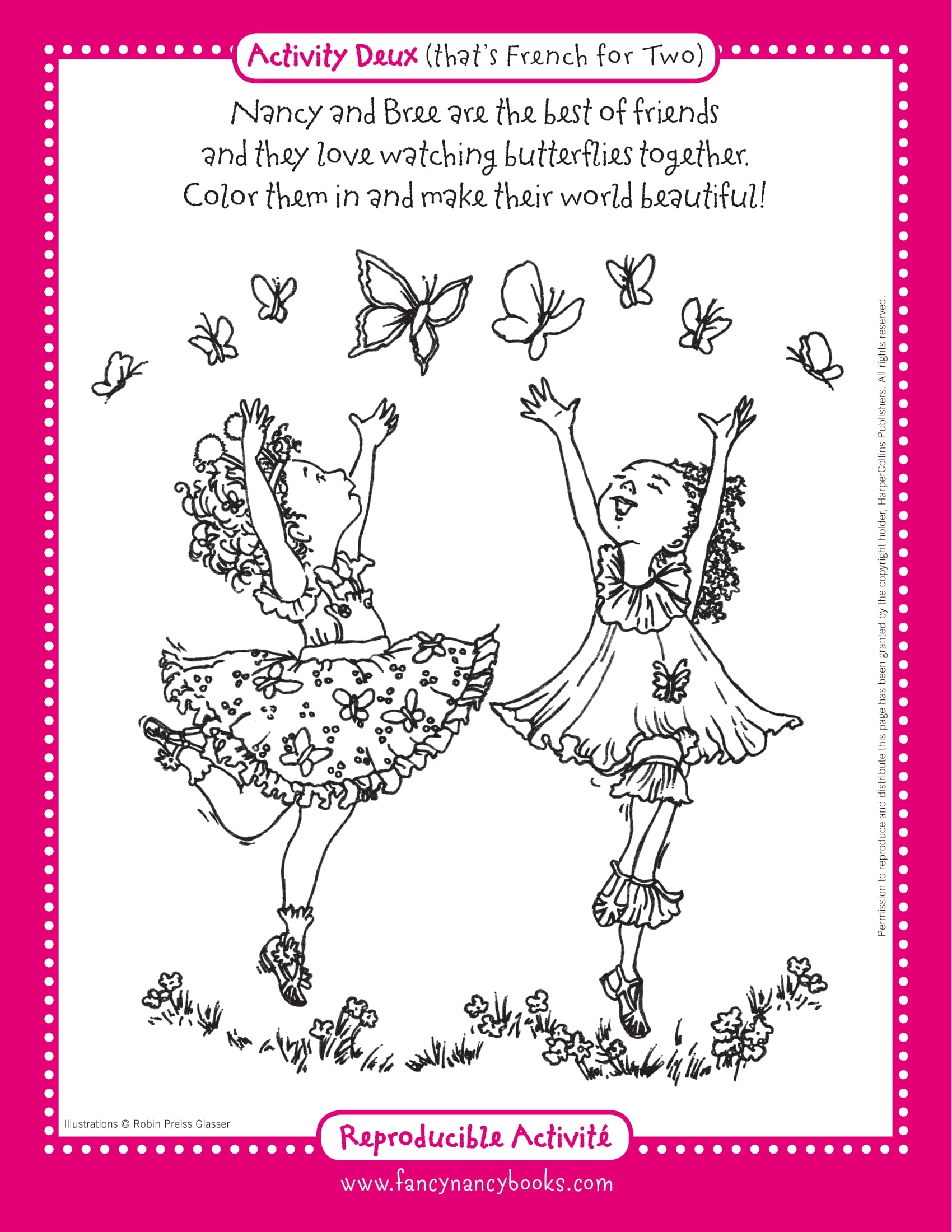 Fancy Nancy Coloring Pages Printable