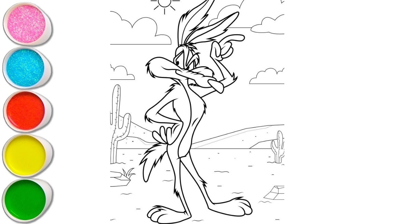 Colorea Al Coyote En El Desierto Looney Tunes Dibujos Para Ni os YouTube