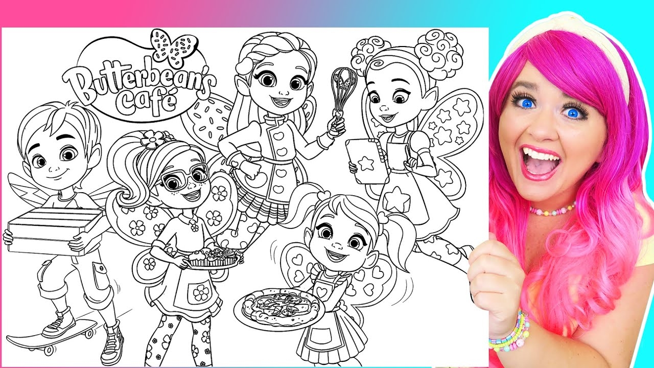 Coloring Every Butterbean s Caf Character Coloring Pages Prismacolor Markers YouTube