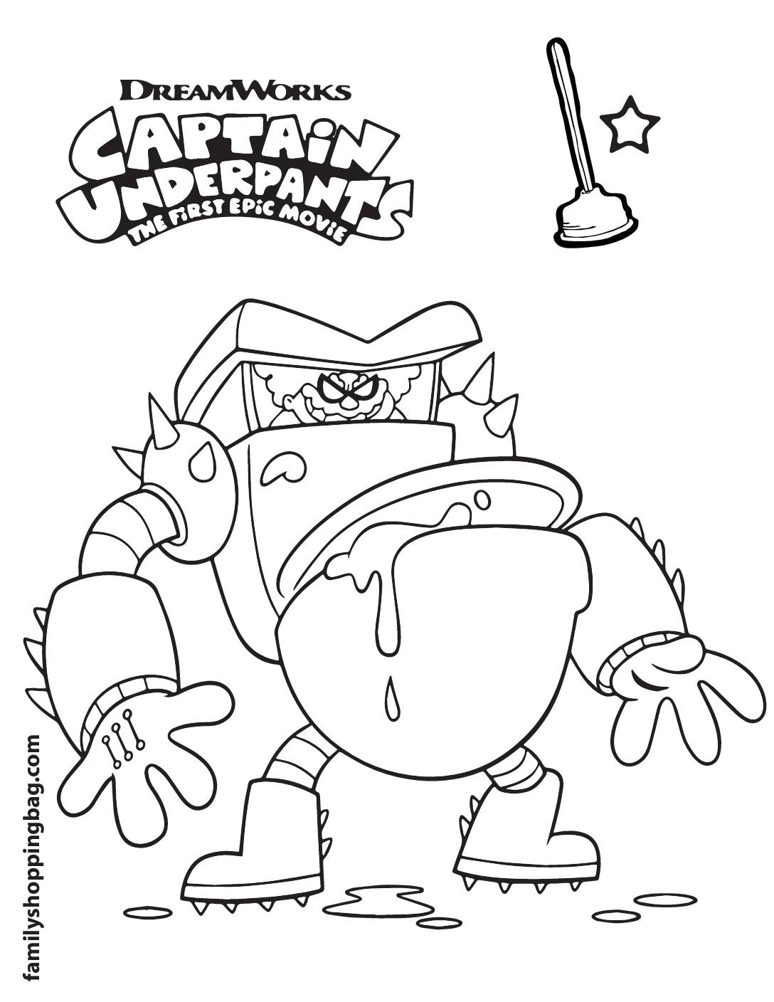 Captain Underpants Coloring Pages Printable
