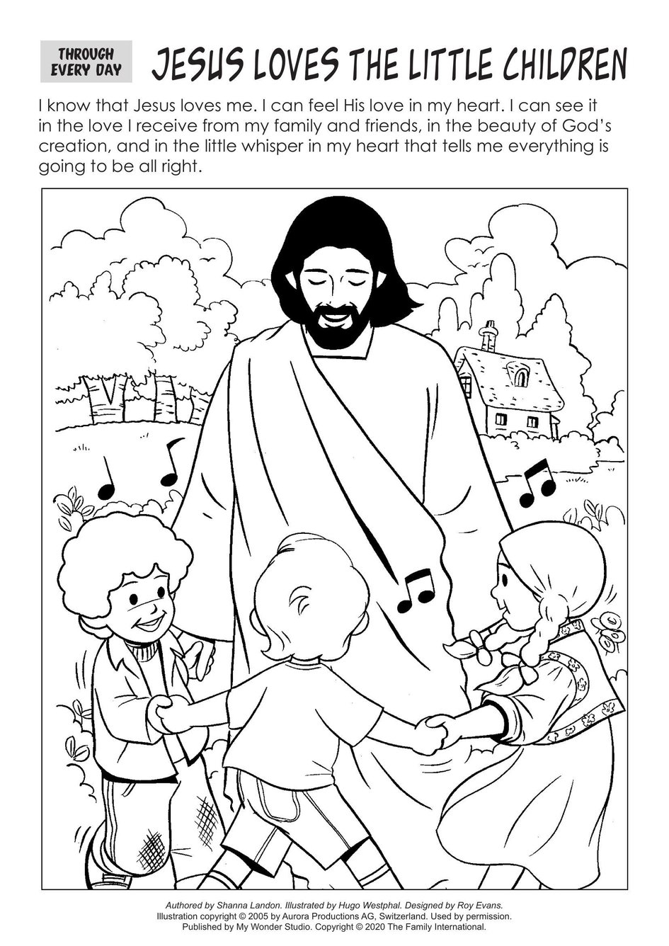 Free Printable God Loves Me Coloring Page