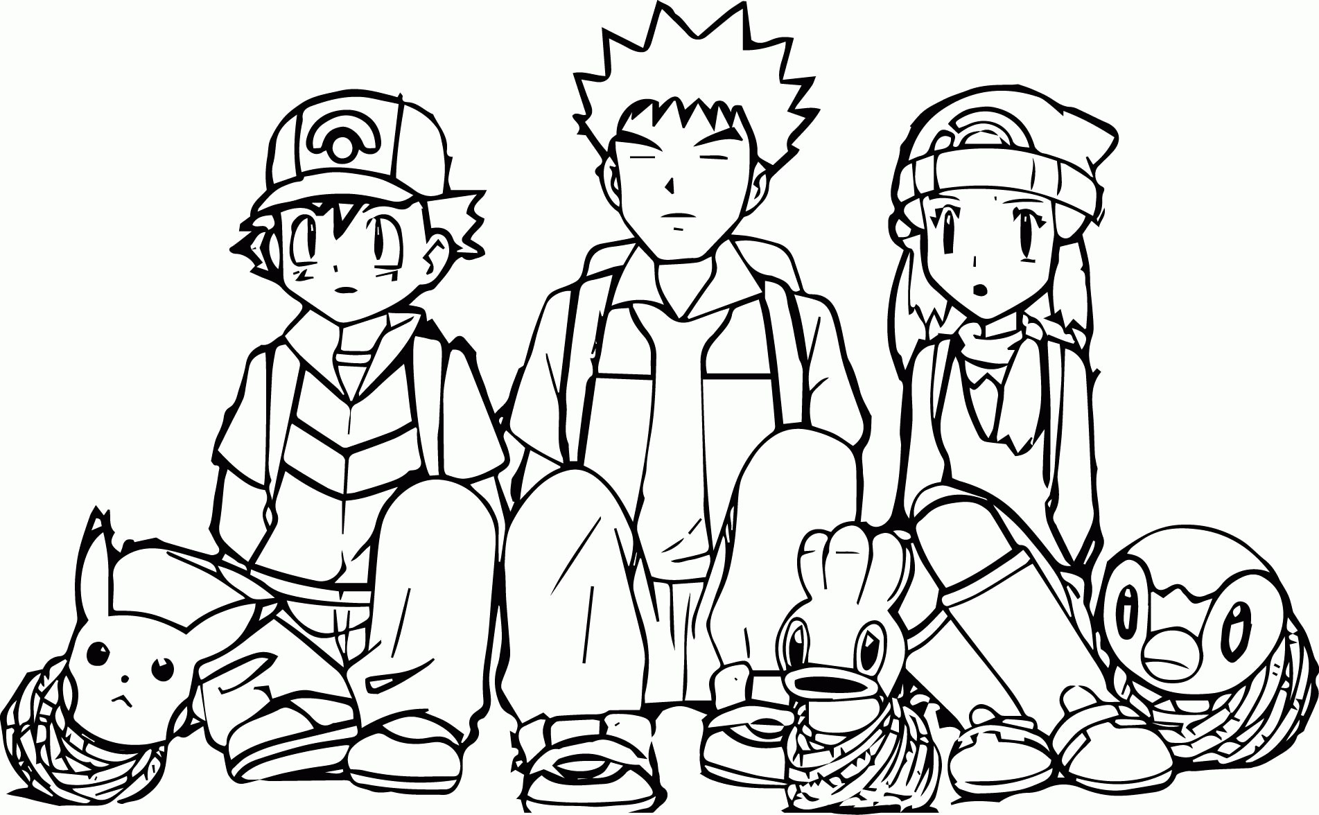 Ash Ketchum Coloring Pages Printable