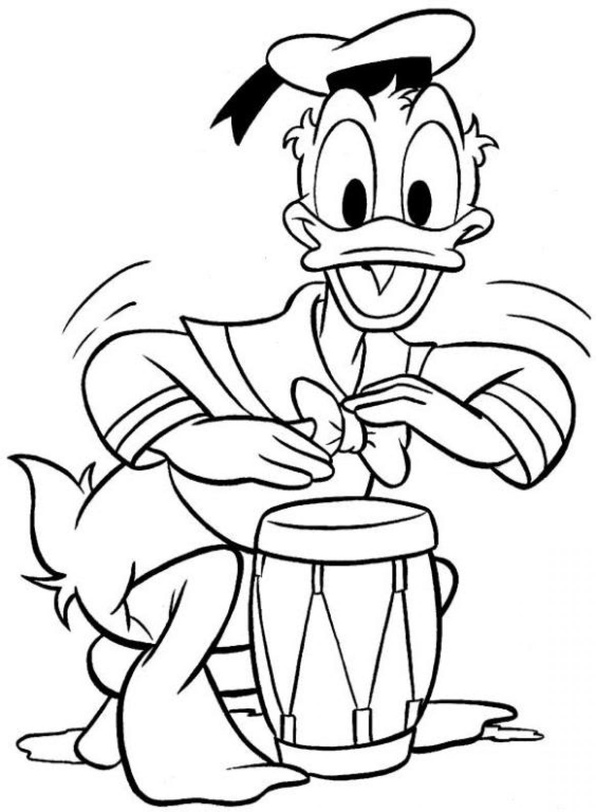 Coloring Pages Printable Donald Duck Coloring Pages