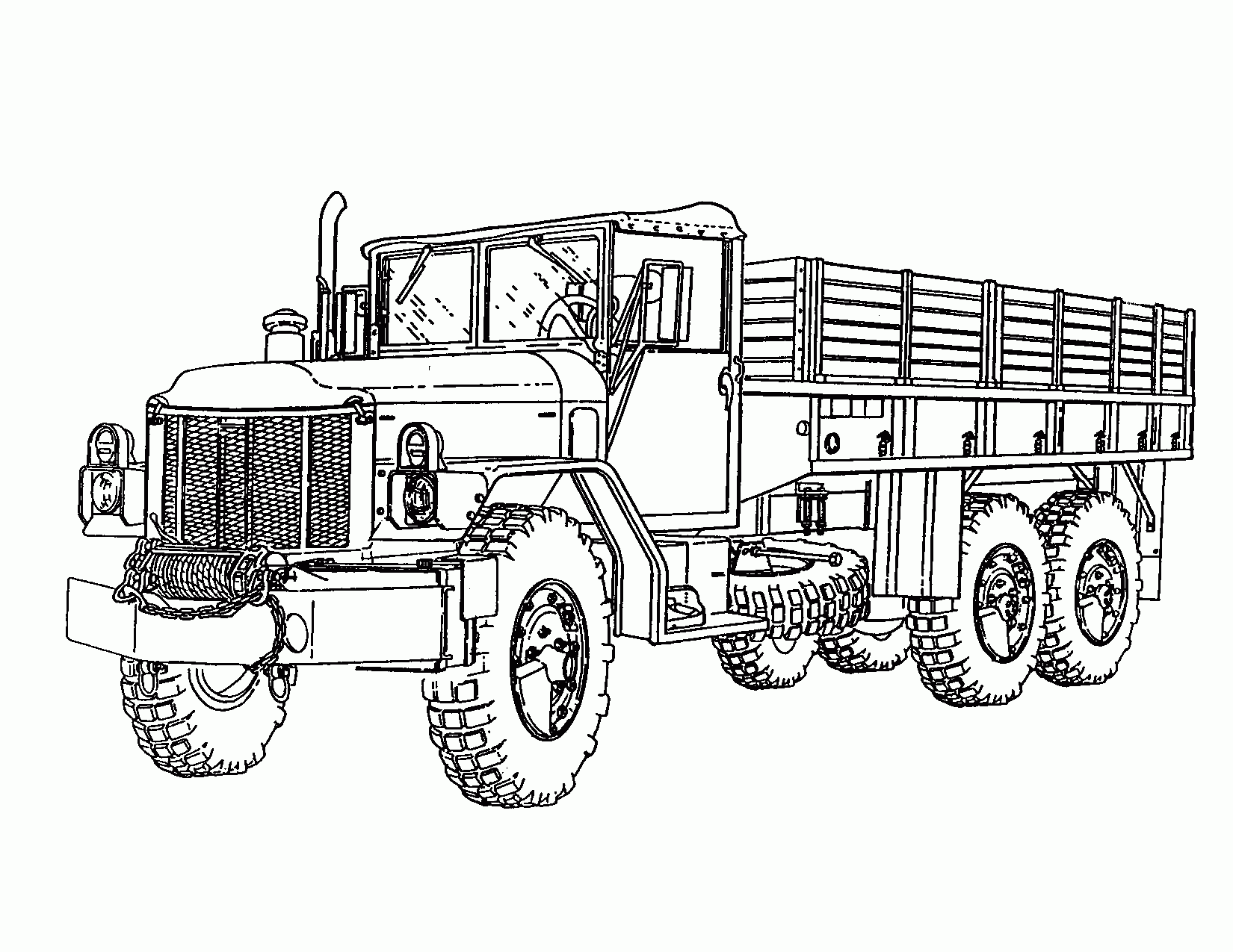 Coloring sheet truck 001 USS KIDD