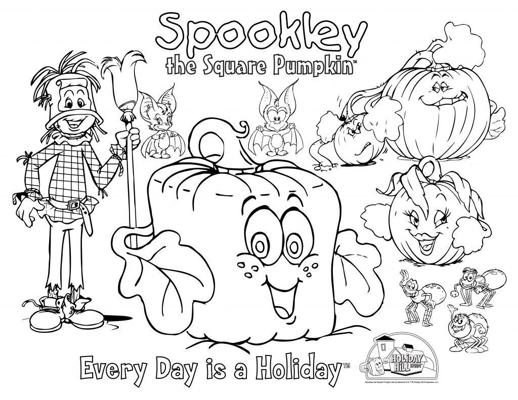 COLORING SHEETS Spookley The Square Pumpkin