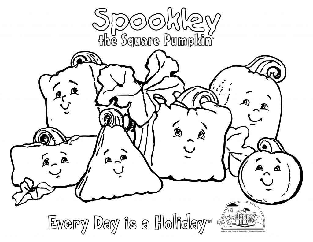 COLORING SHEETS Spookley The Square Pumpkin