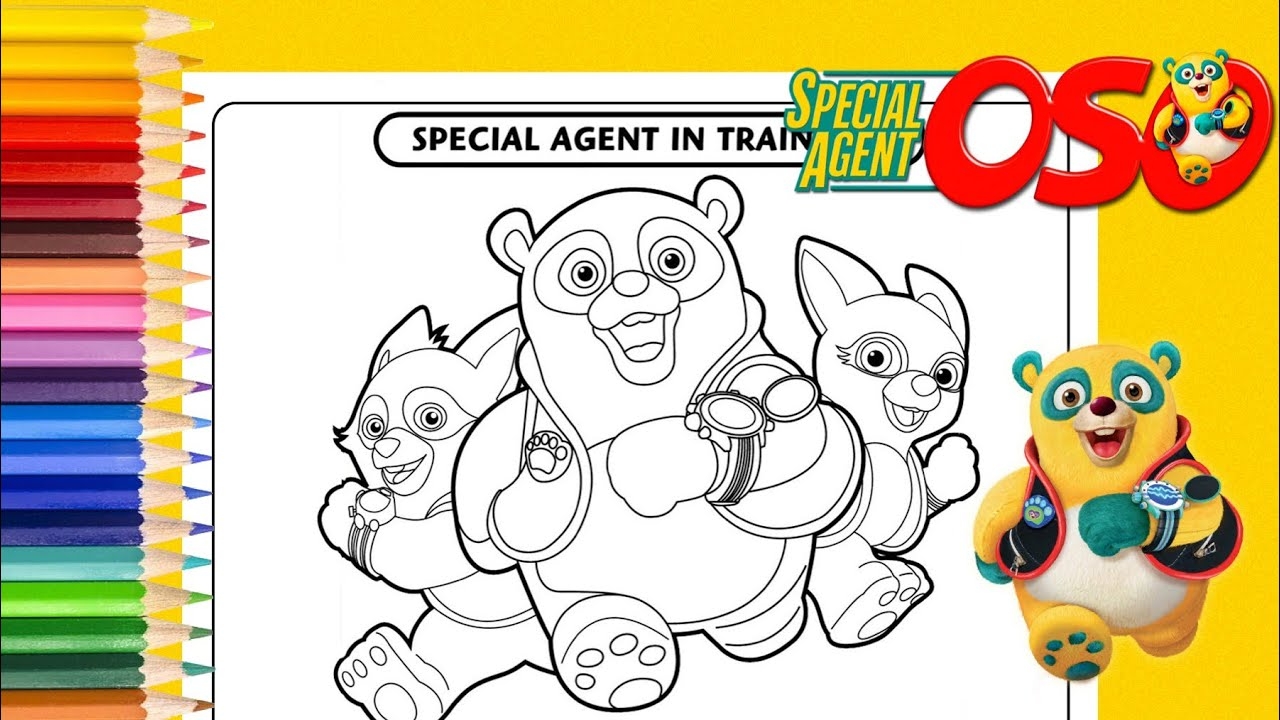 Special Agent Oso Printable Coloring Page