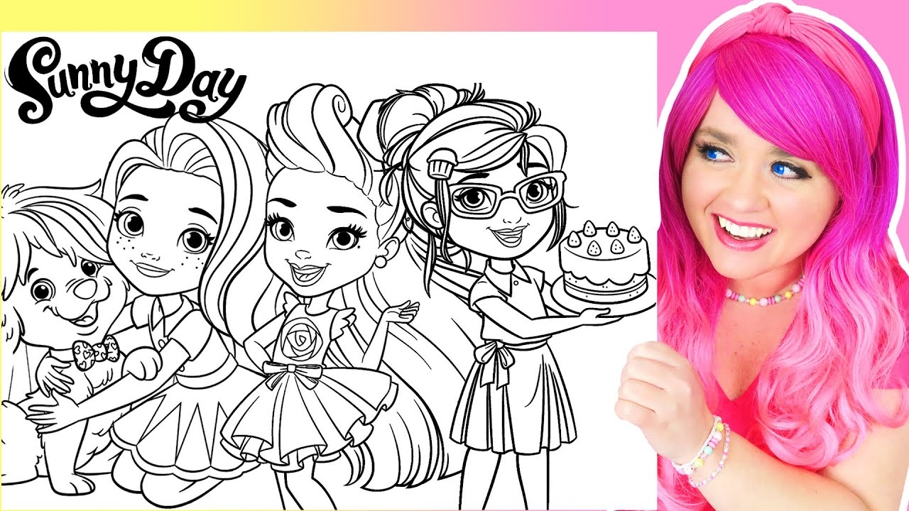 Coloring Sunny Day Doodle Cindy Blair GIANT Coloring Pages Crayola Crayons YouTube