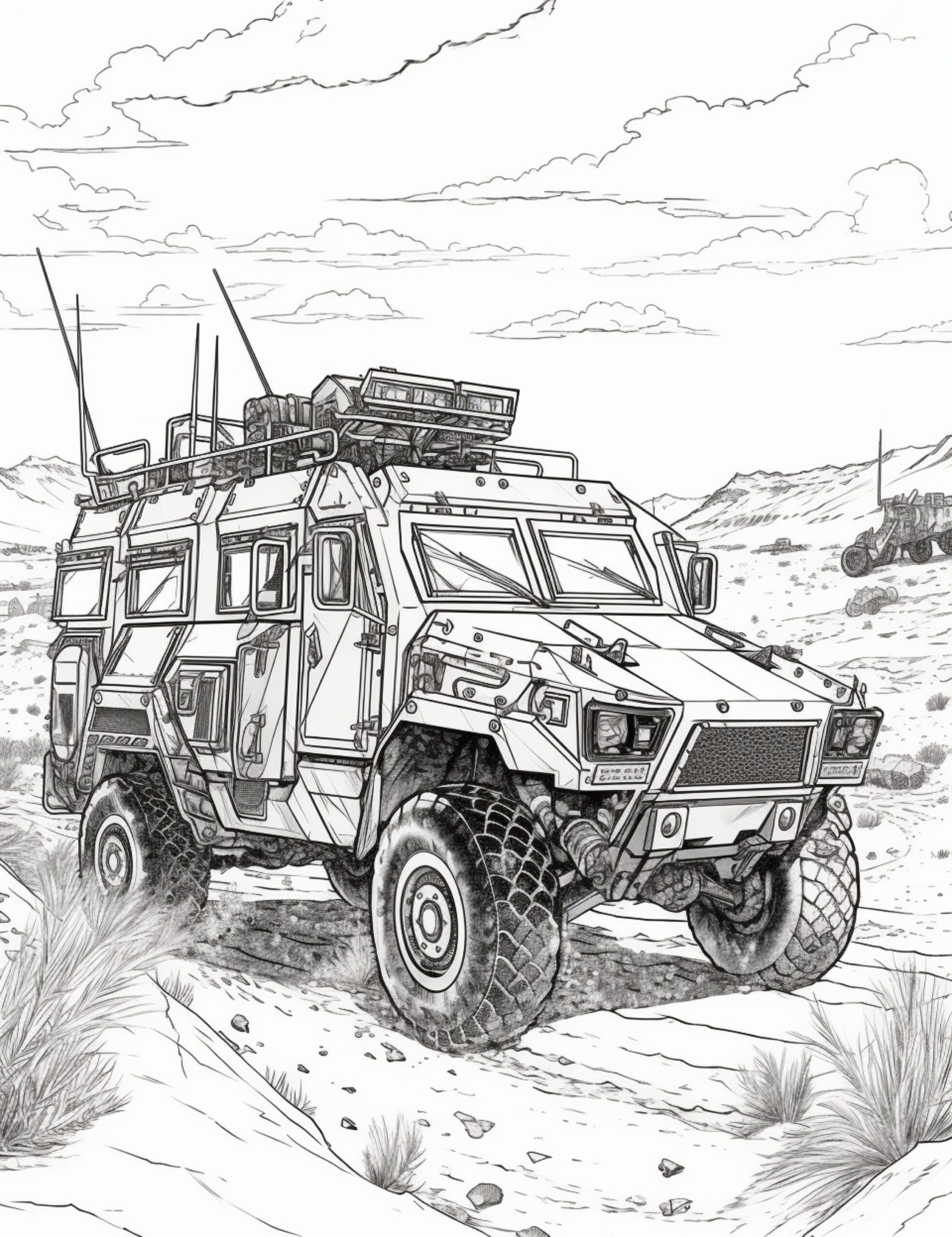 Combat Vehicles Coloring Book Military Coloring Tank Coloring Assault Vehicles Army Coloring Combat Vehicles Stress Relief Etsy