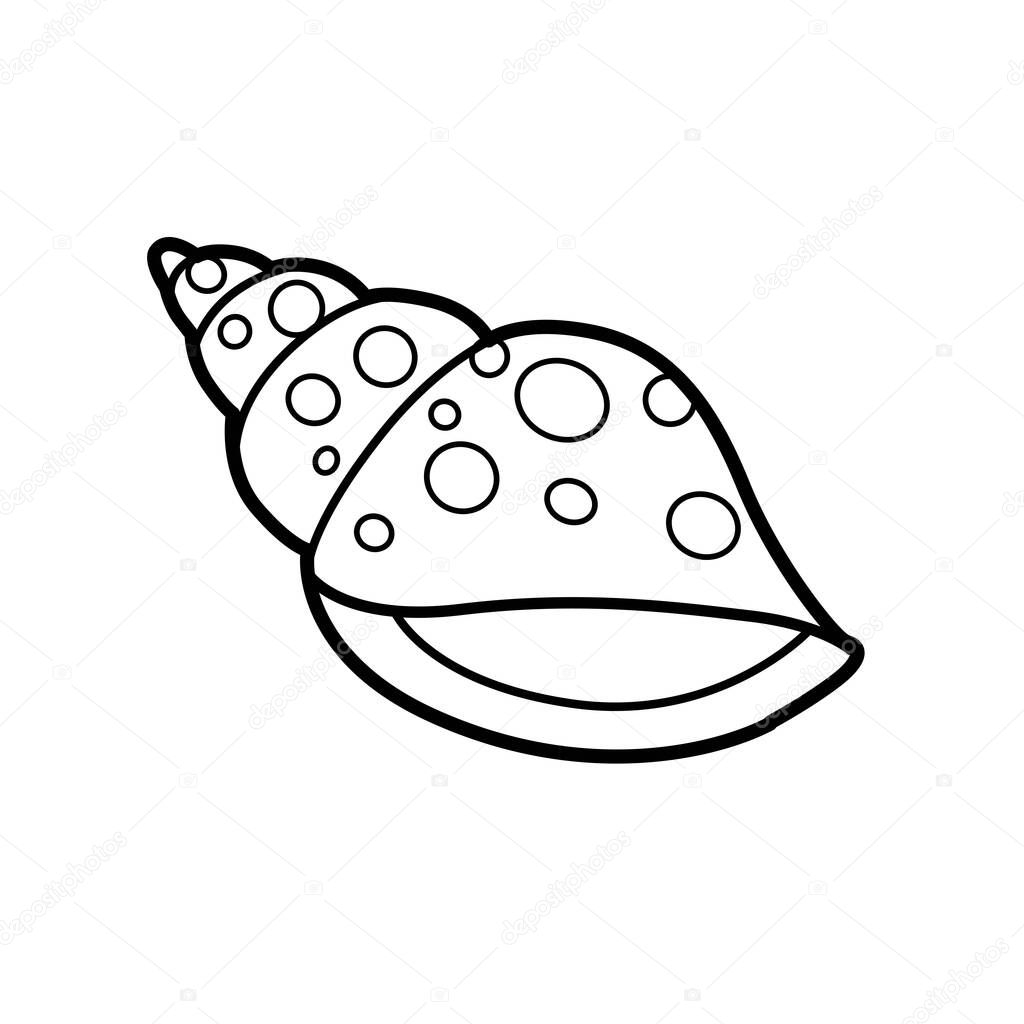 Concha Cono Mitra Los C rculos Dibujo Delineados Para Colorear P gina Vector De Stock Por yadviga 577903098