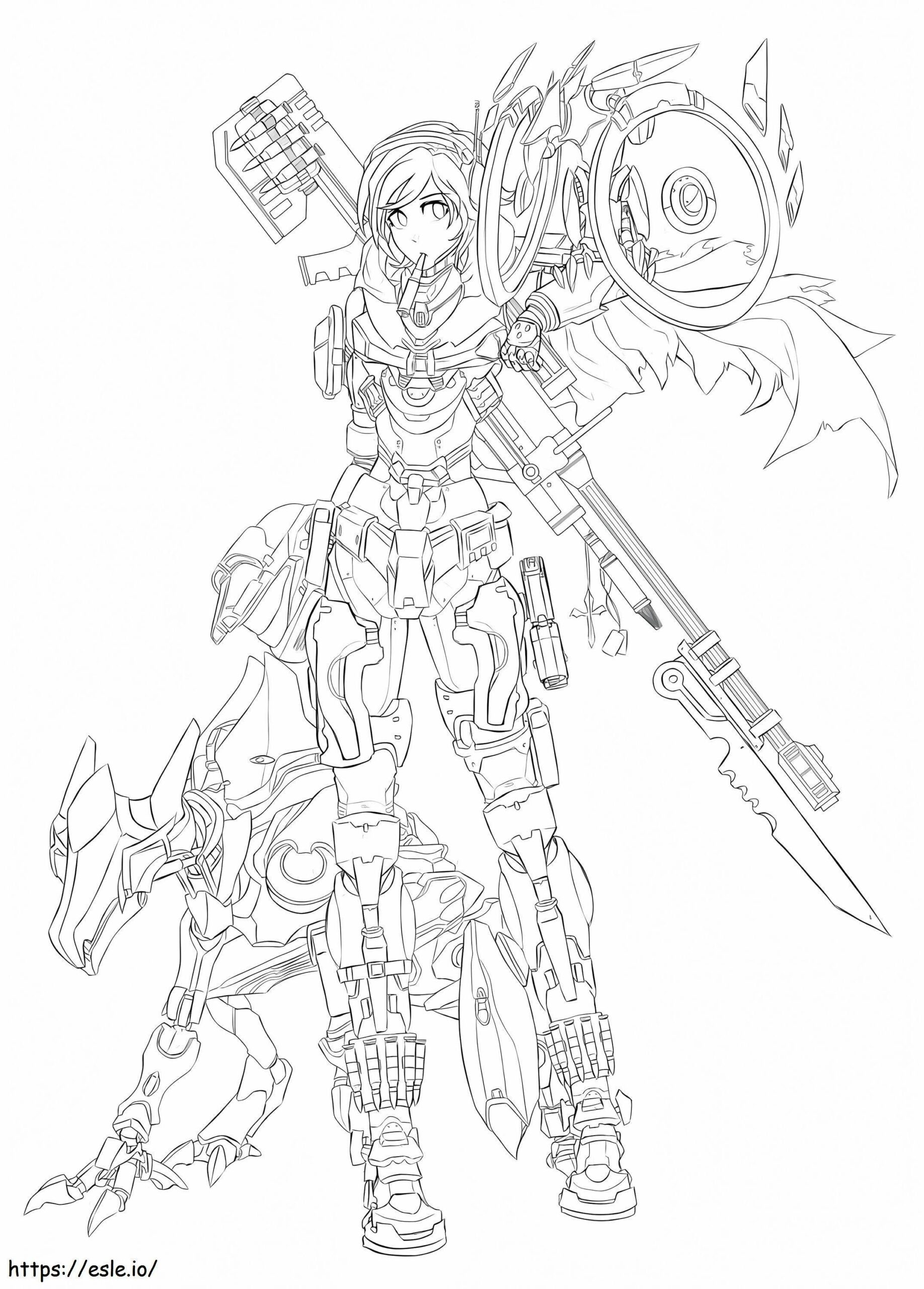 Cool Armor RWBY Coloring Page