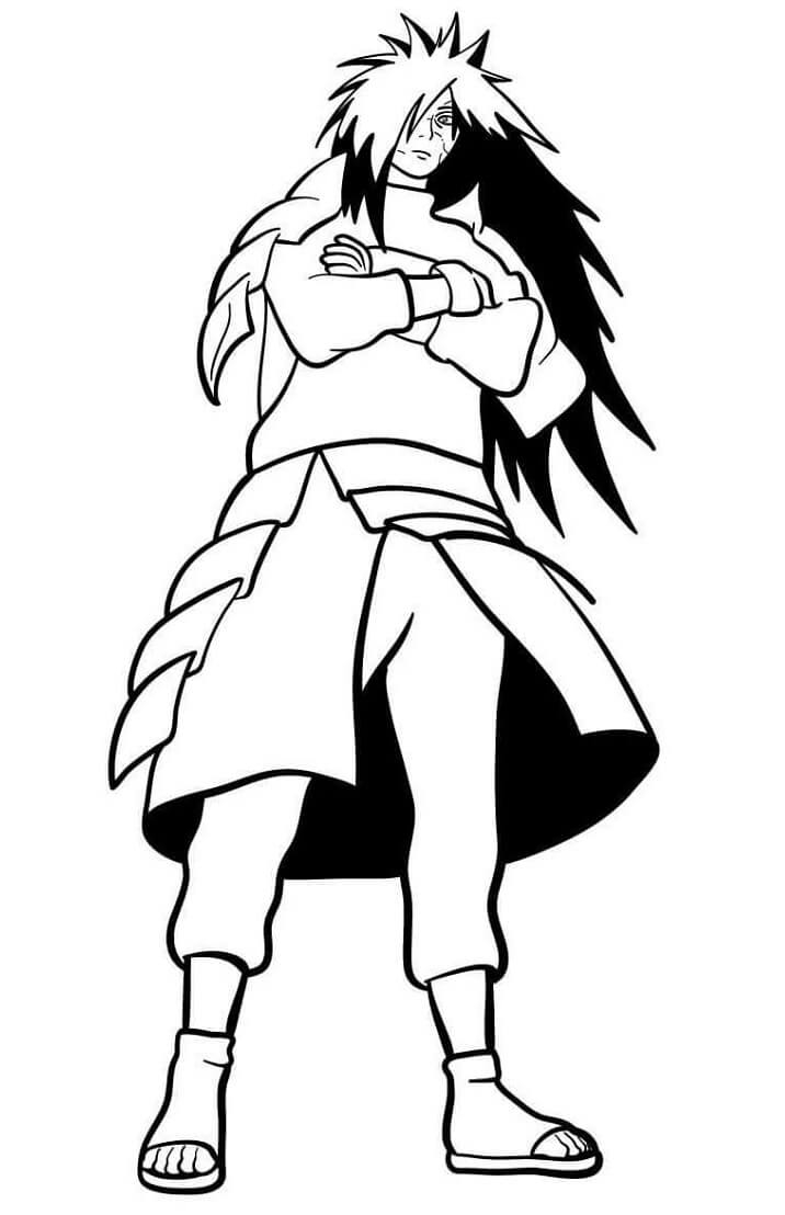 Madara Sitting Coloring Page Printable