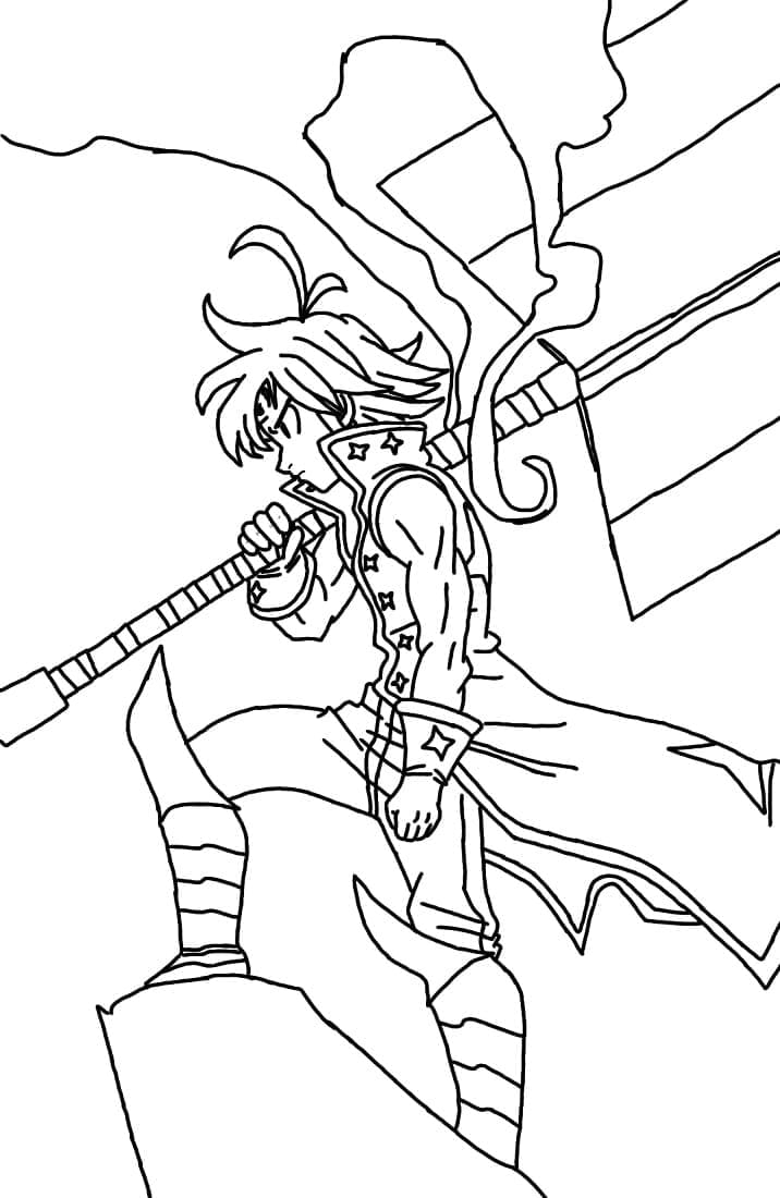 Meliodas Coloring Coloring Pages Printable