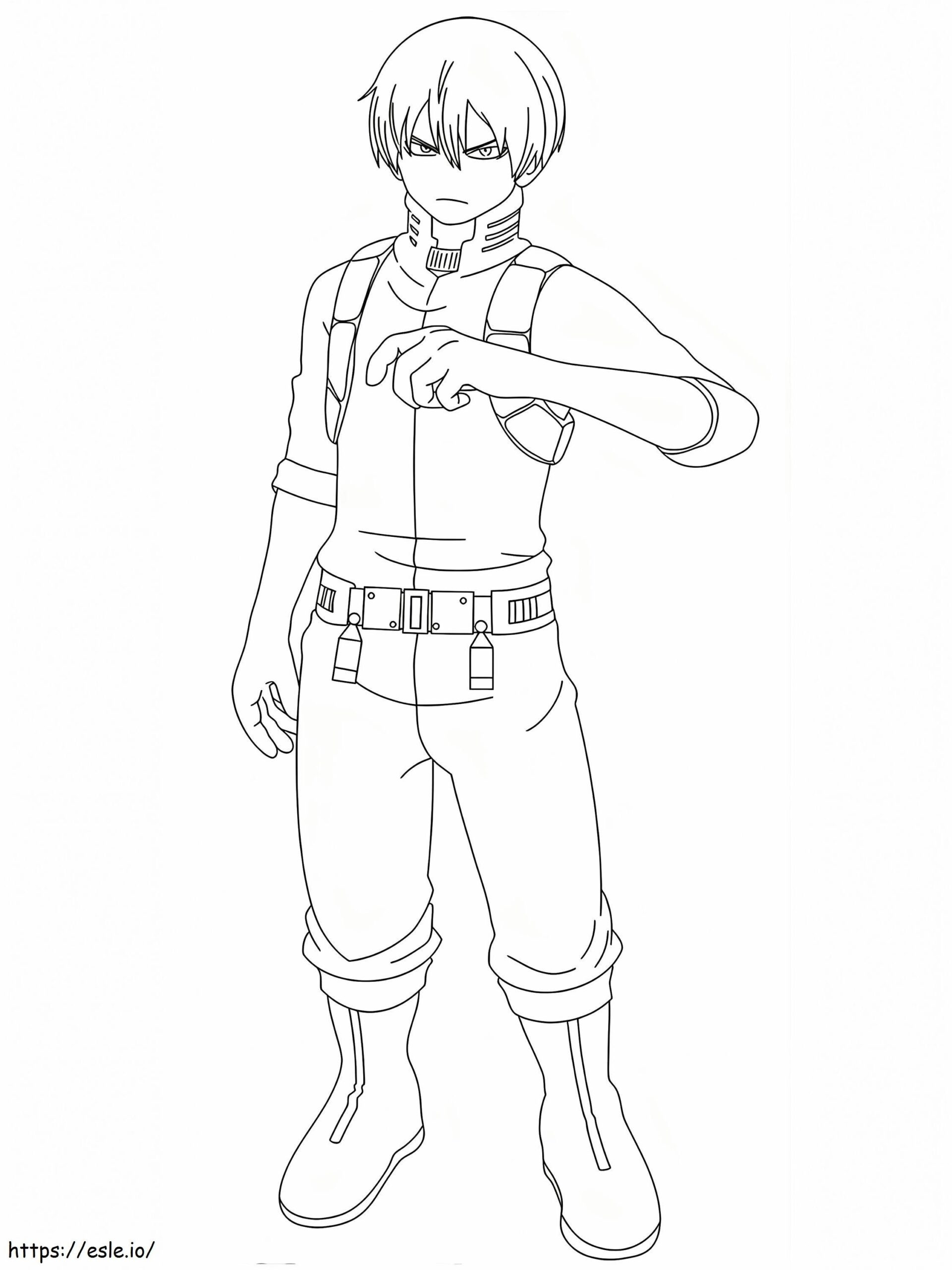 Cool Todoroki Coloring Page Coloring Page