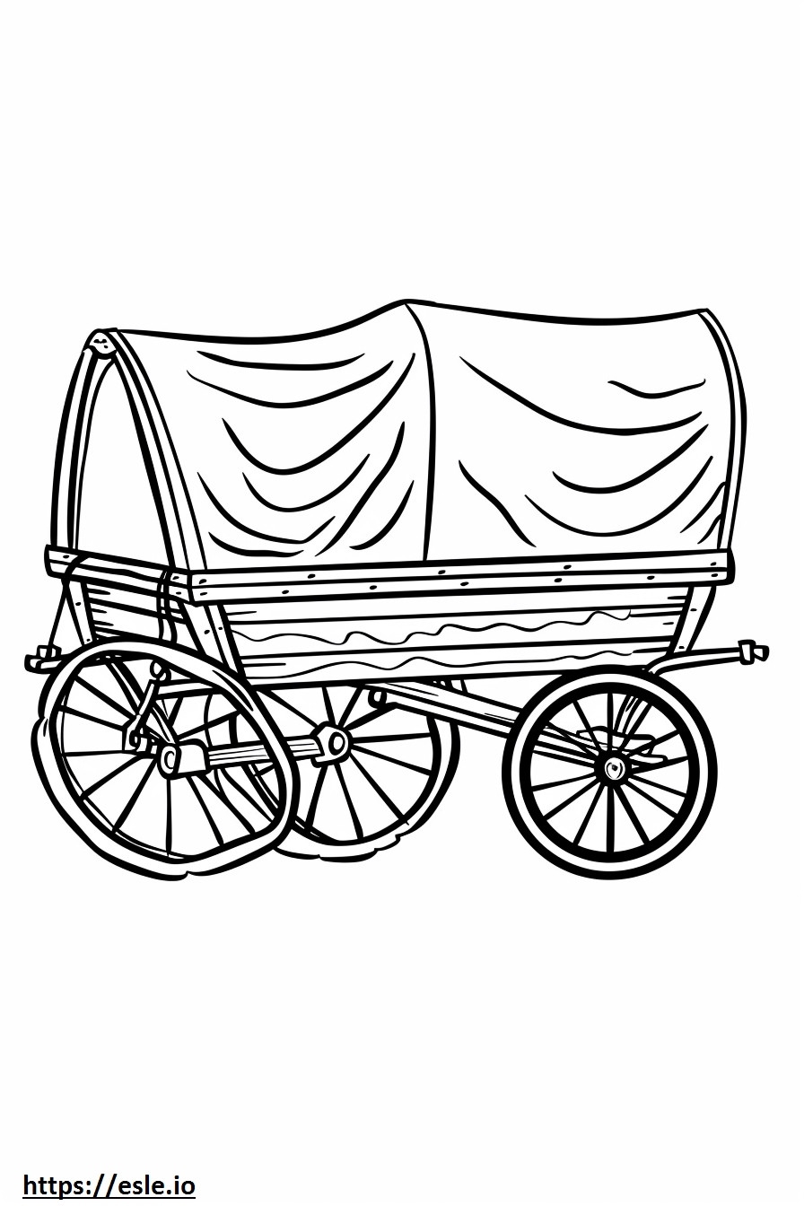 Covered Wagon Coloring Sheet