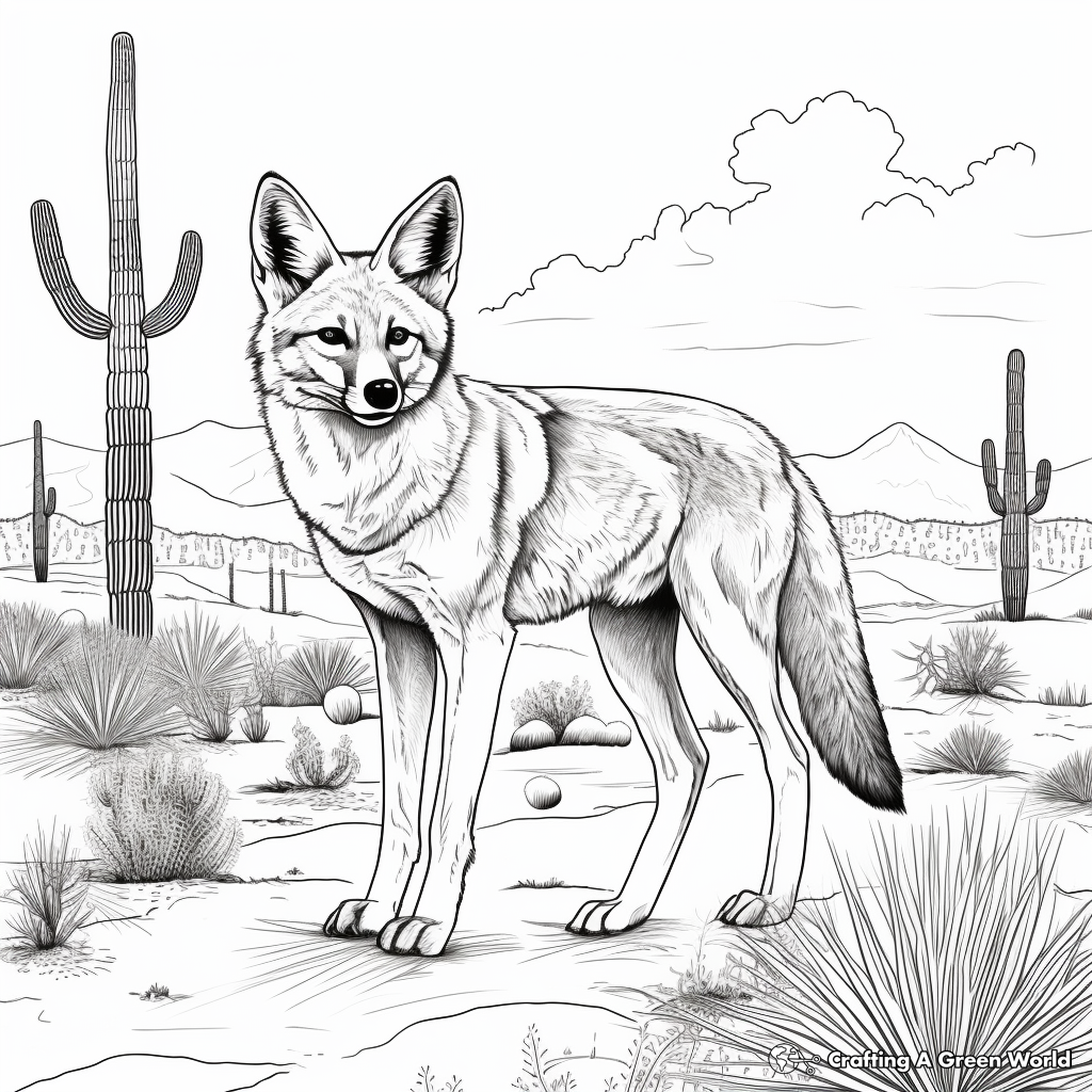 Coyote Coloring Pages Free Printable 