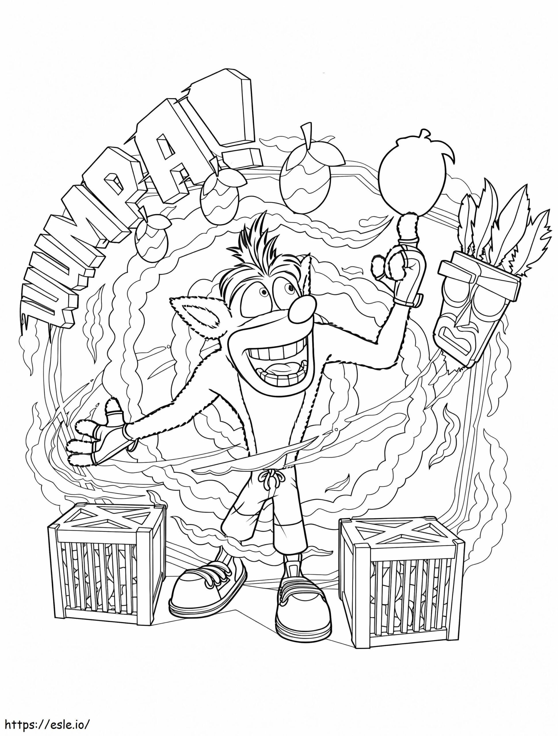 Crash Bandicoot Coloring Pages Printable