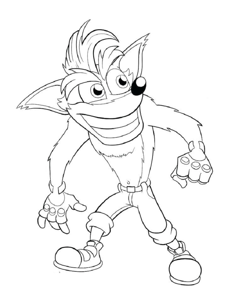Crash Bandicoot Coloring Pages Best Coloring Pages For Kids