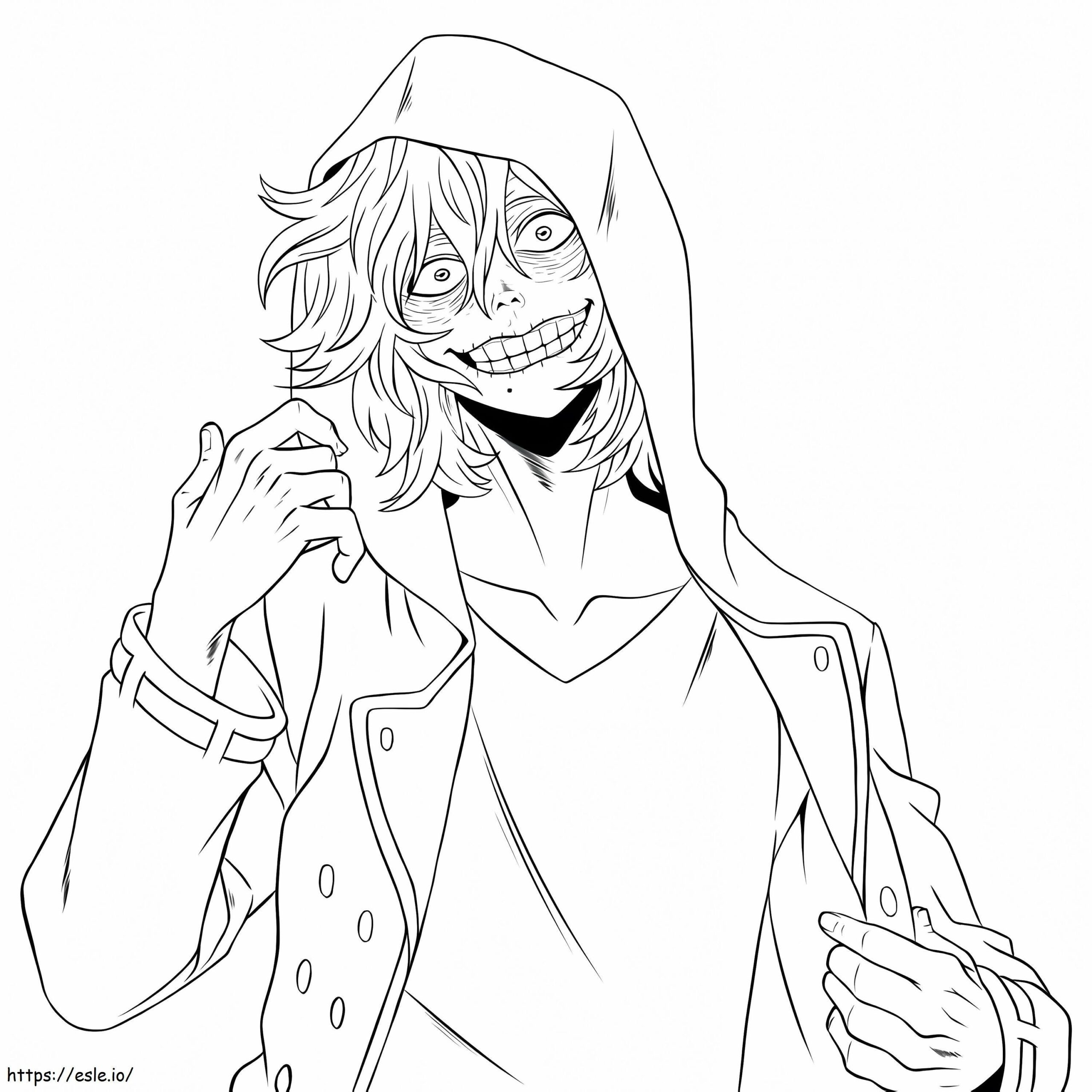 Crazy Shigaraki Tomura Coloring Page