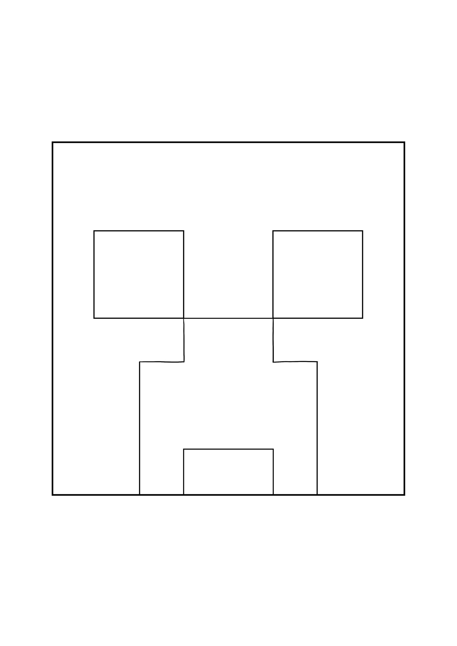 Creeper Face Free Printing And Coloring Image