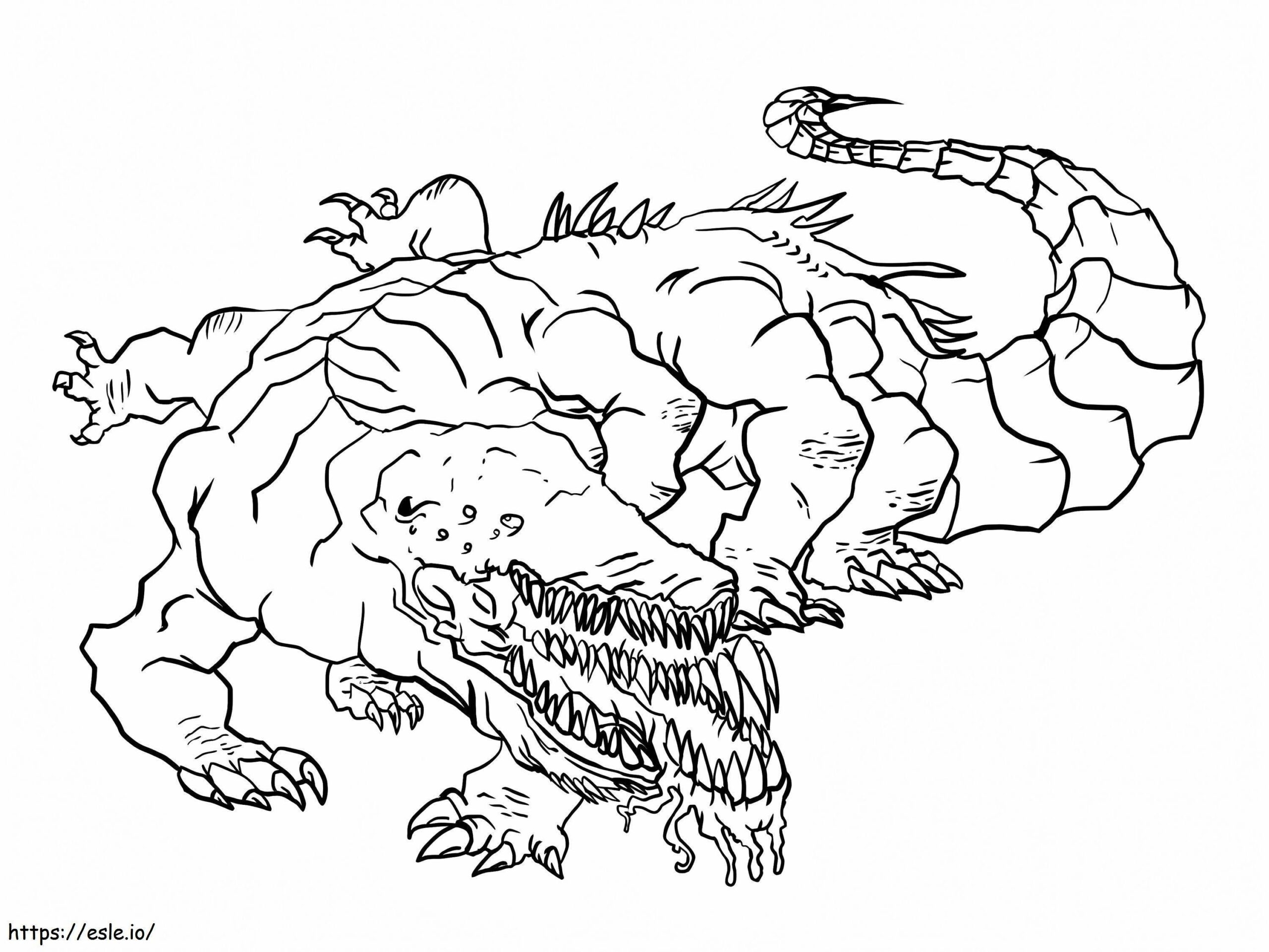 Creepy SCP 682 Coloring Page