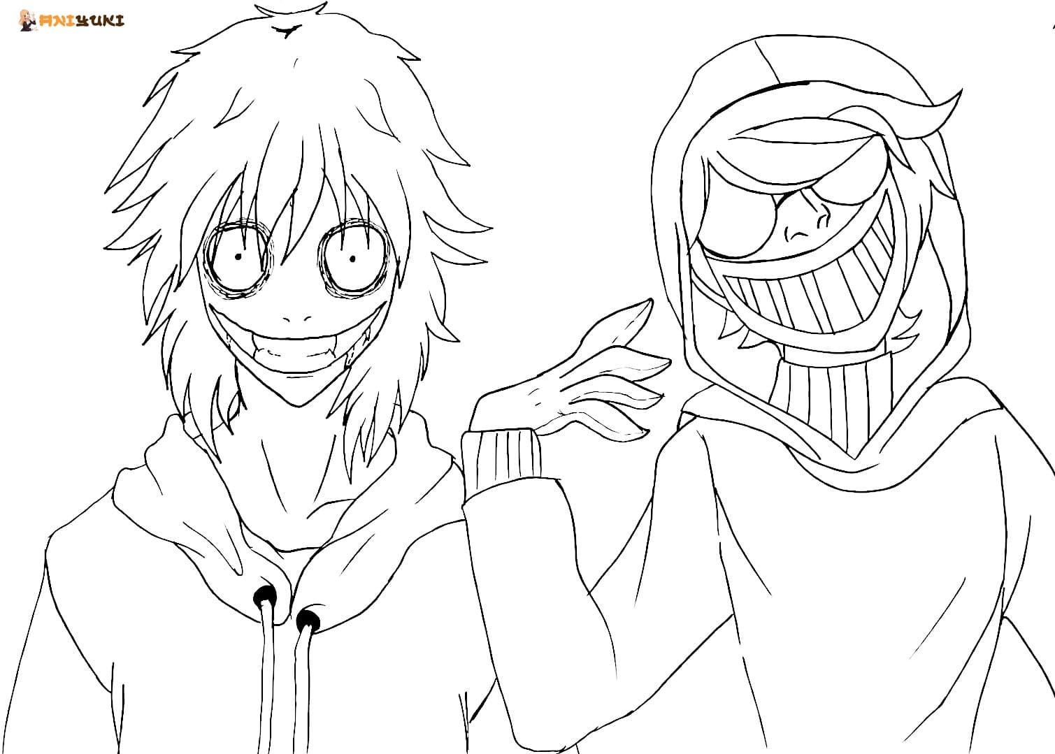 Creepypasta Coloring Pages Free Coloring Pages