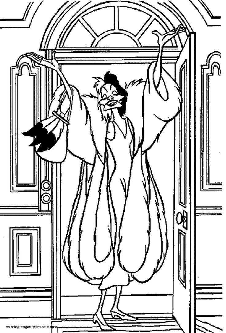 Cruella De Vil Coloring Page