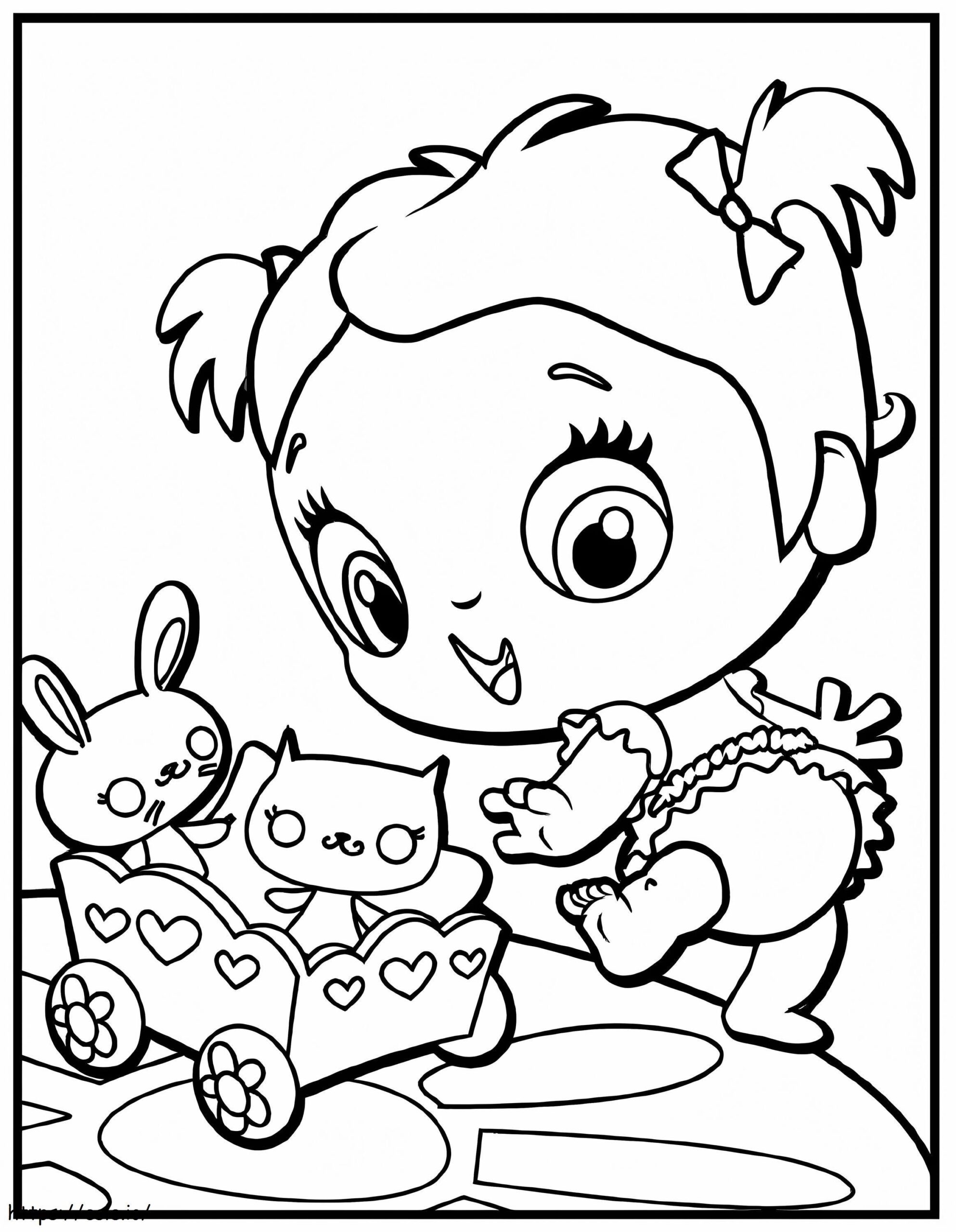 Cute Baby Alive Doll Coloring Page