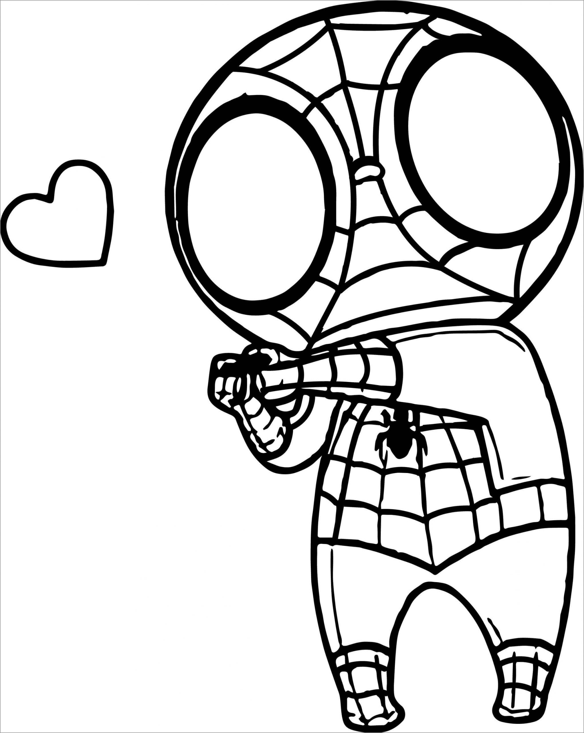 Cute Chibi Spiderman Coloring Page Download Print Or Color Online For Free