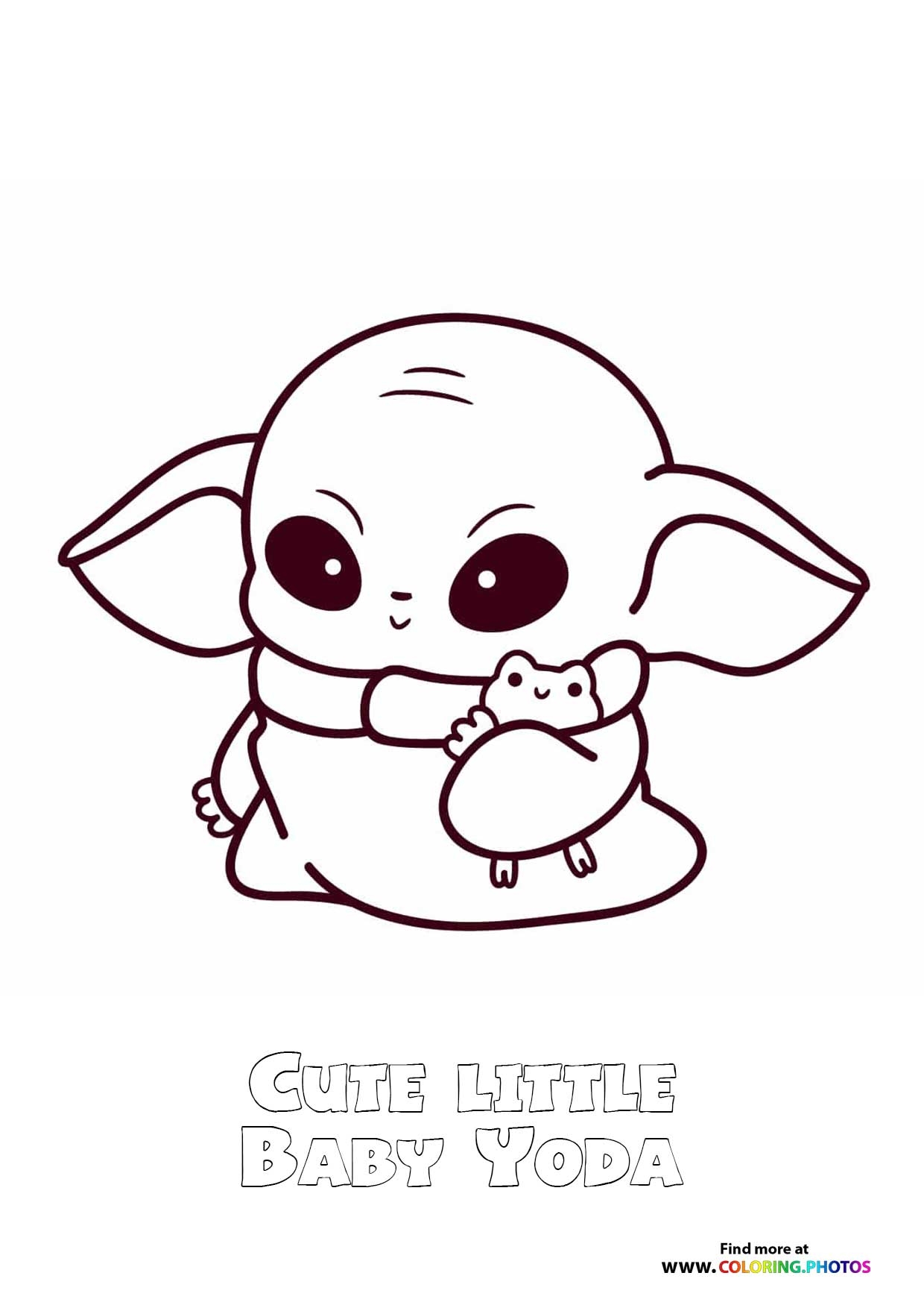 Cute Little Baby Yoda Coloring Pages For Kids