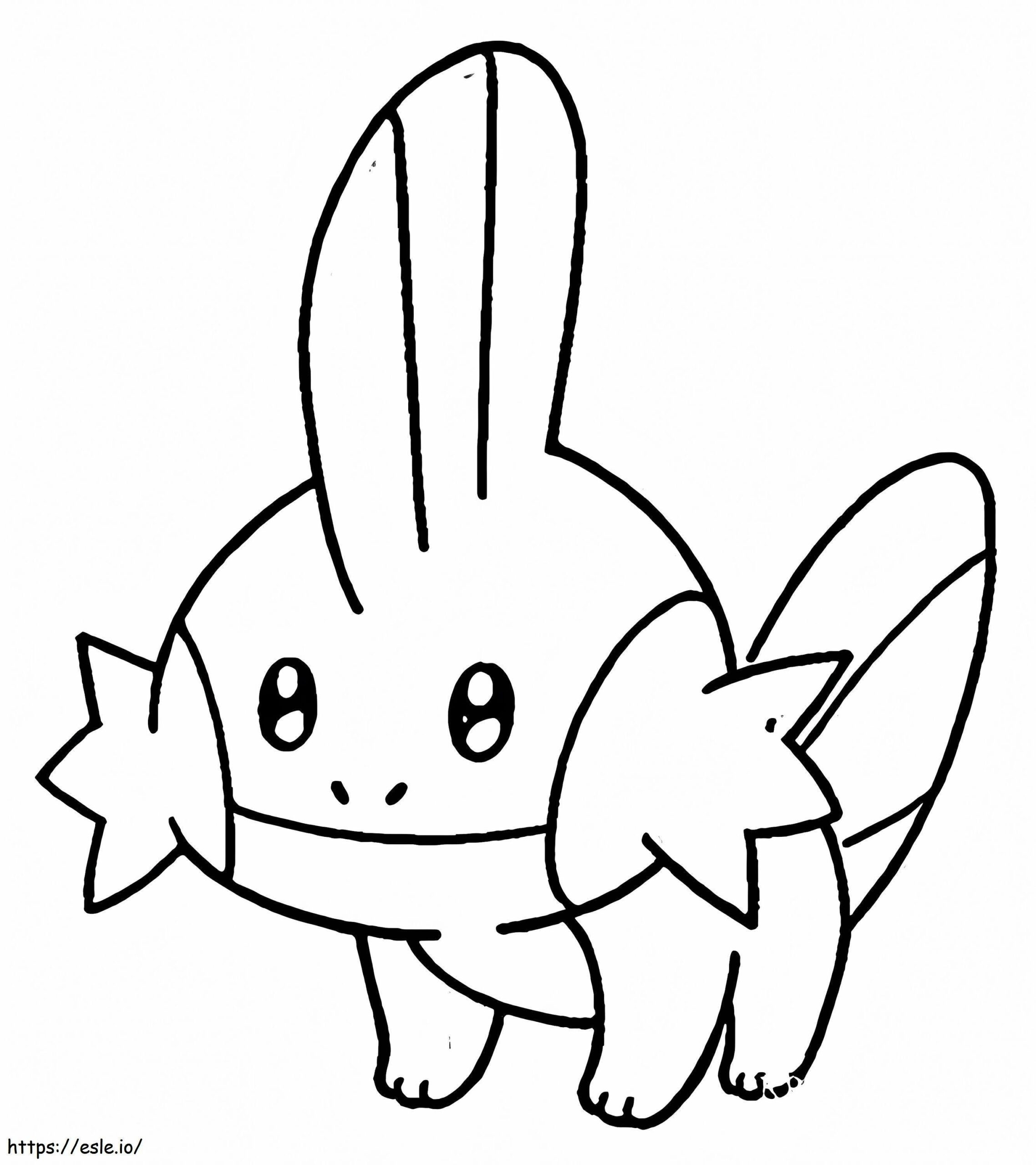 Adorable Mudkip Pokemon Coloring Page Printable