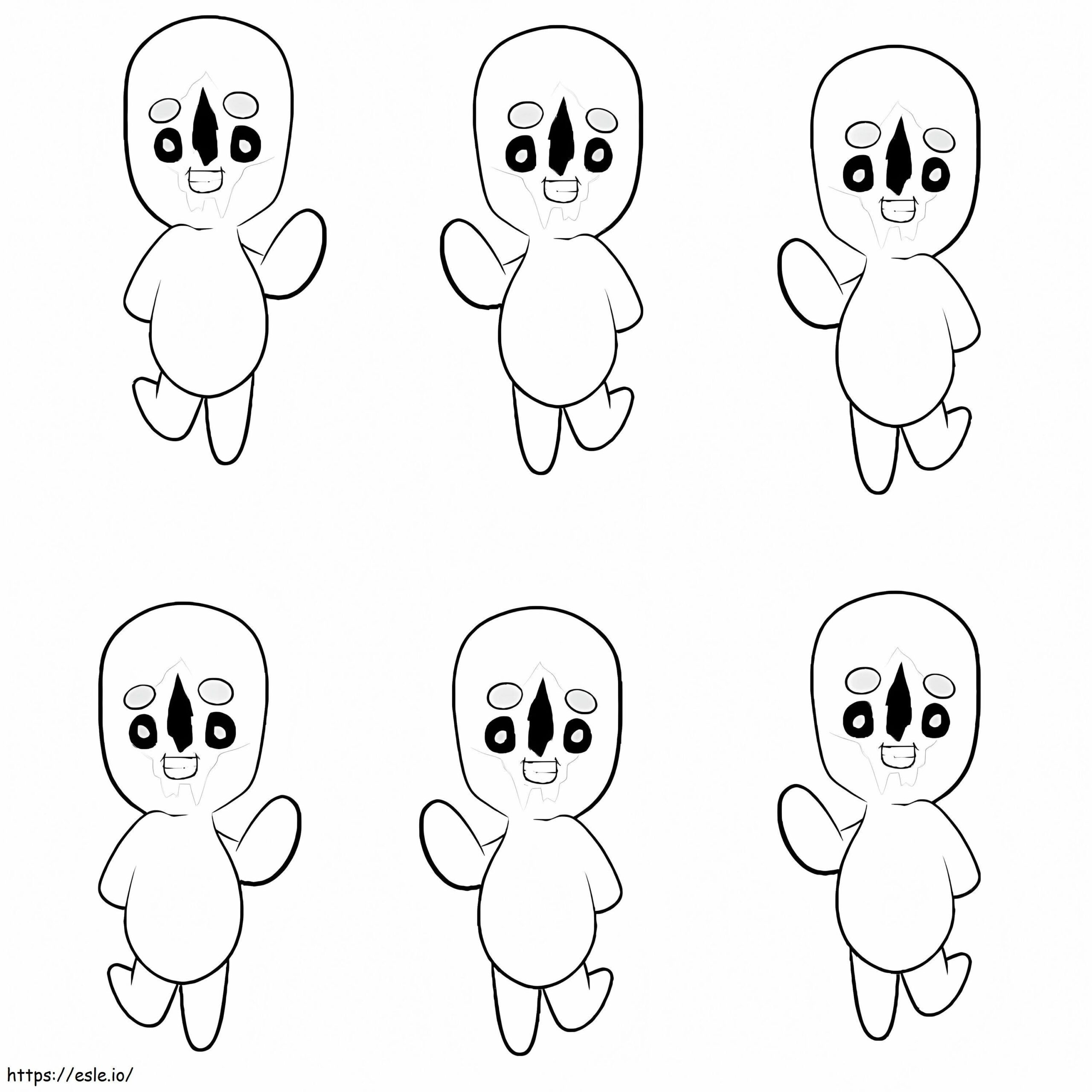 Cute Scp 173 Coloring Page