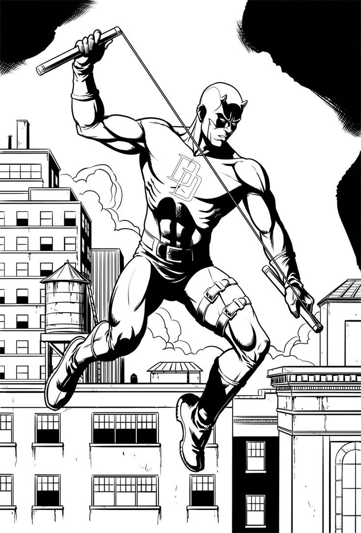 Daredevil Coloring Pages Printable