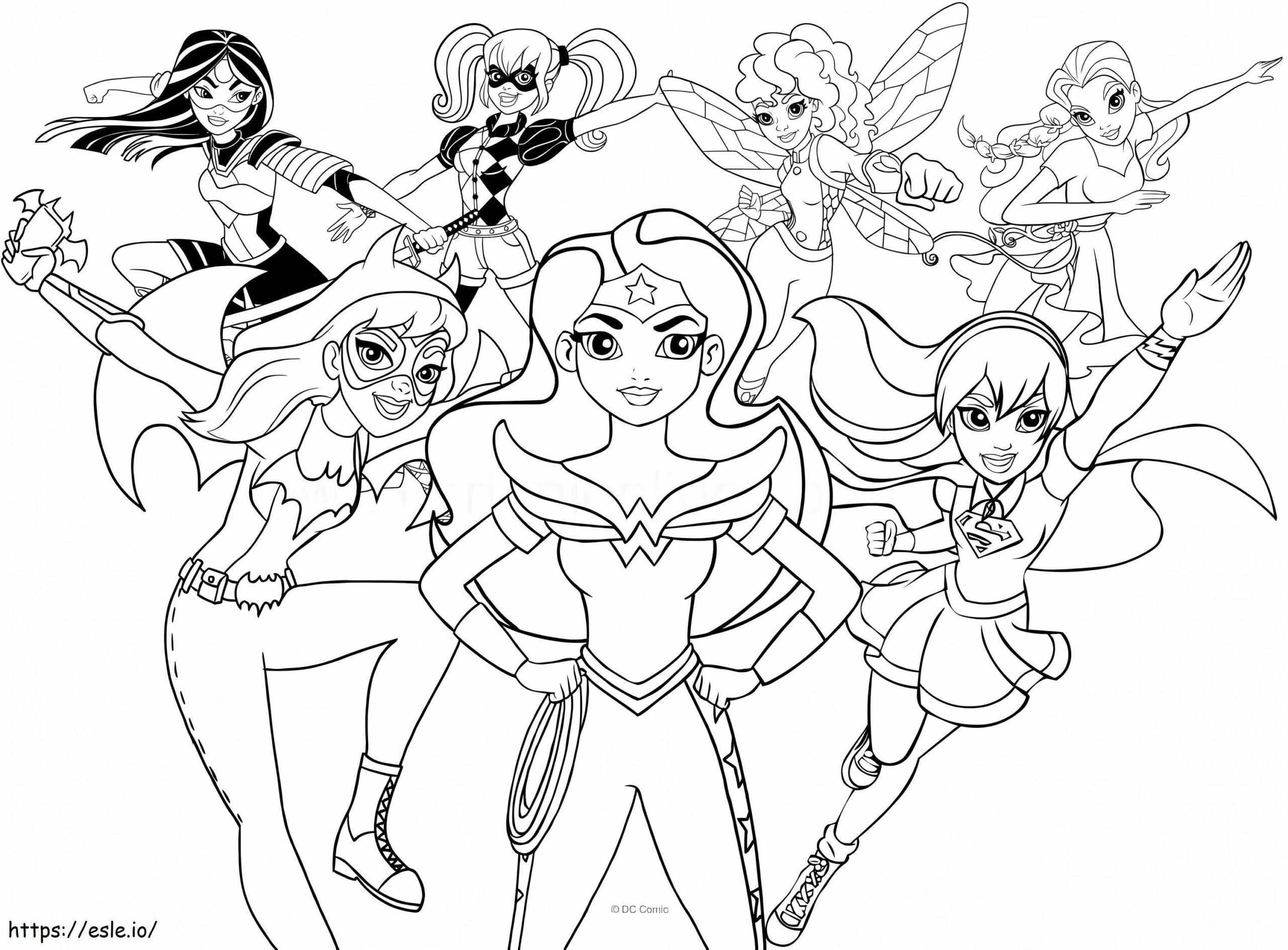 DC Super Hero Girls 2 Coloring Page