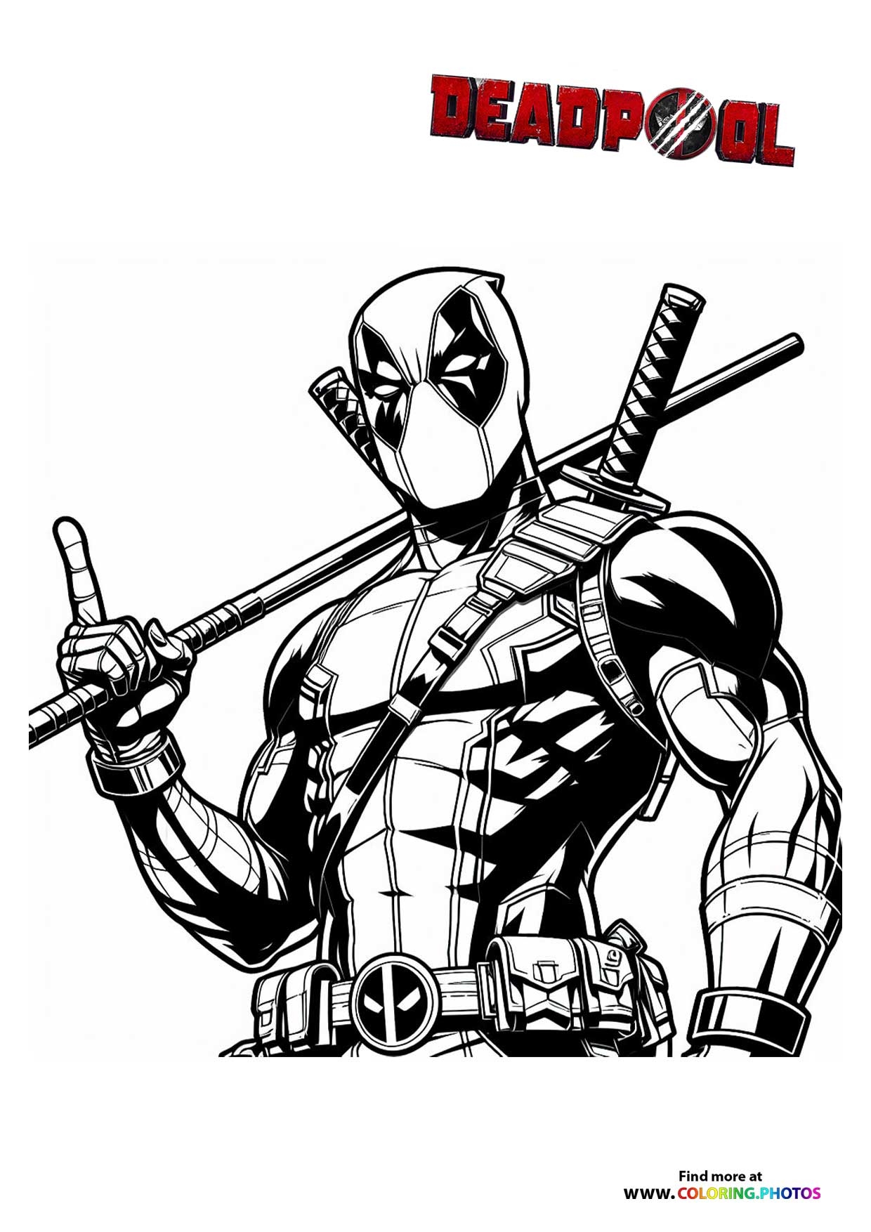 Deadpool Coloring Pages For Kids