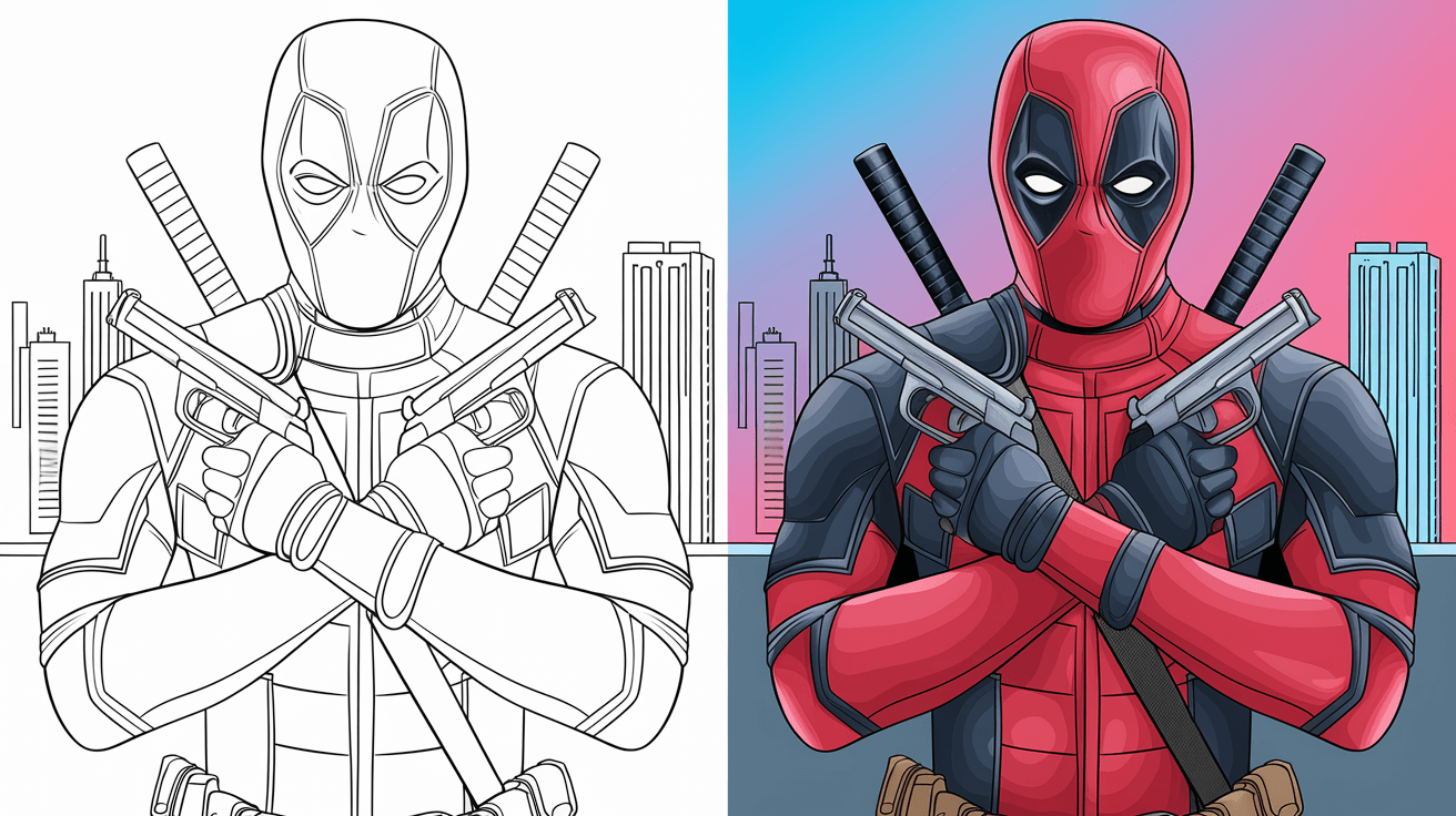 Deadpool Coloring Pages Free Printable PDFs 
