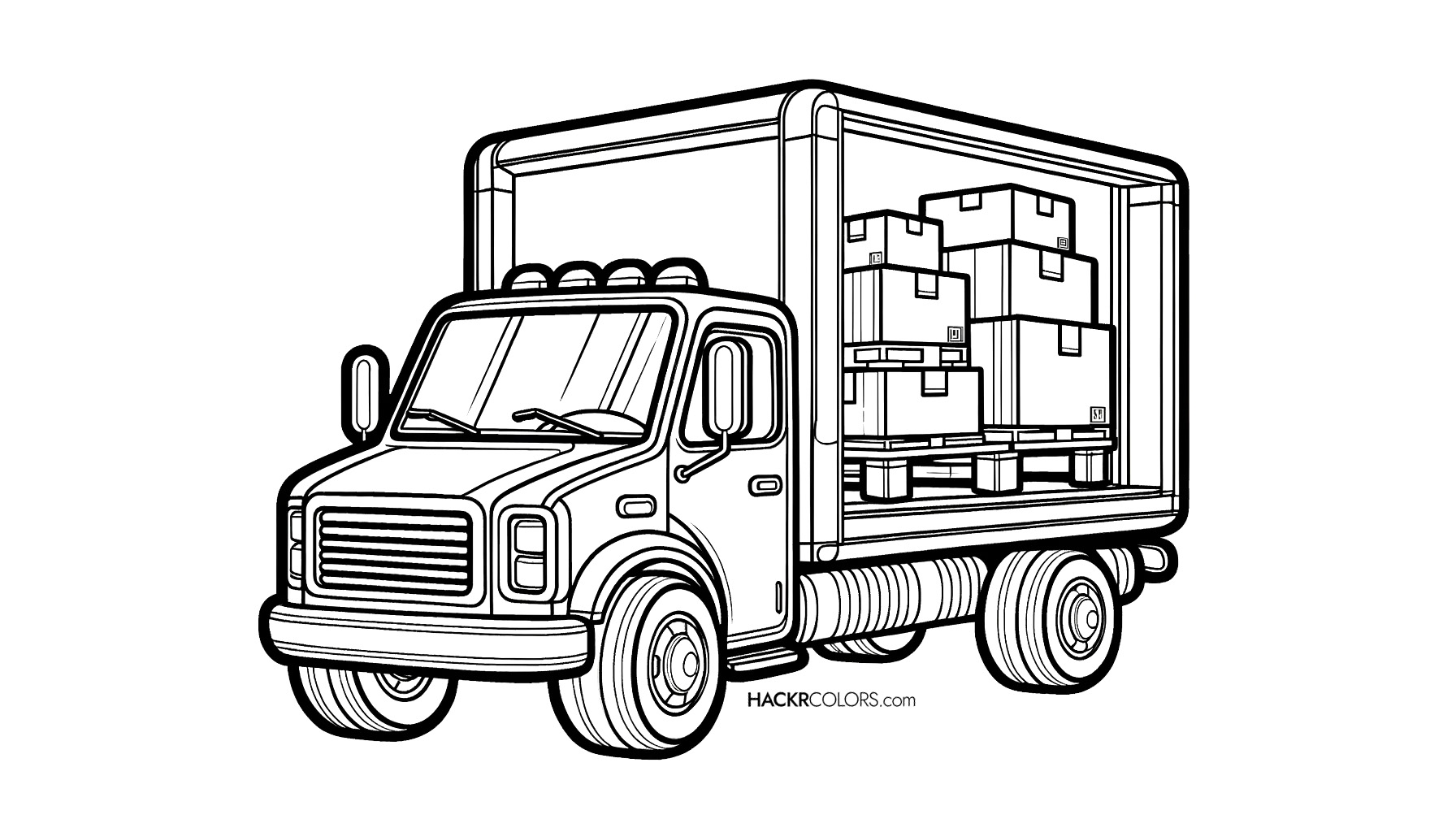 Delivery Truck Adventure Free Unique Printable Coloring Pages For Kids