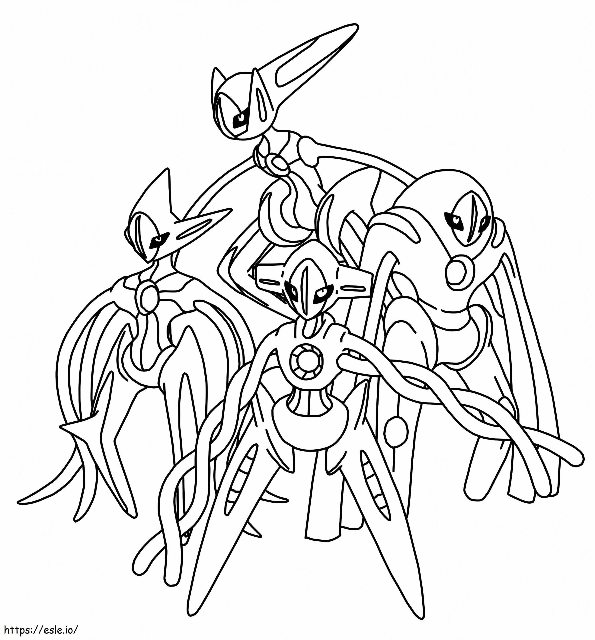 Deoxys All Forms Coloring Page