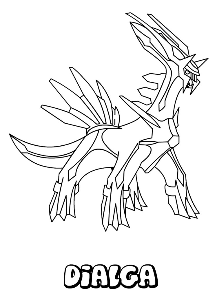 Dialga Coloring Pages Hellokids