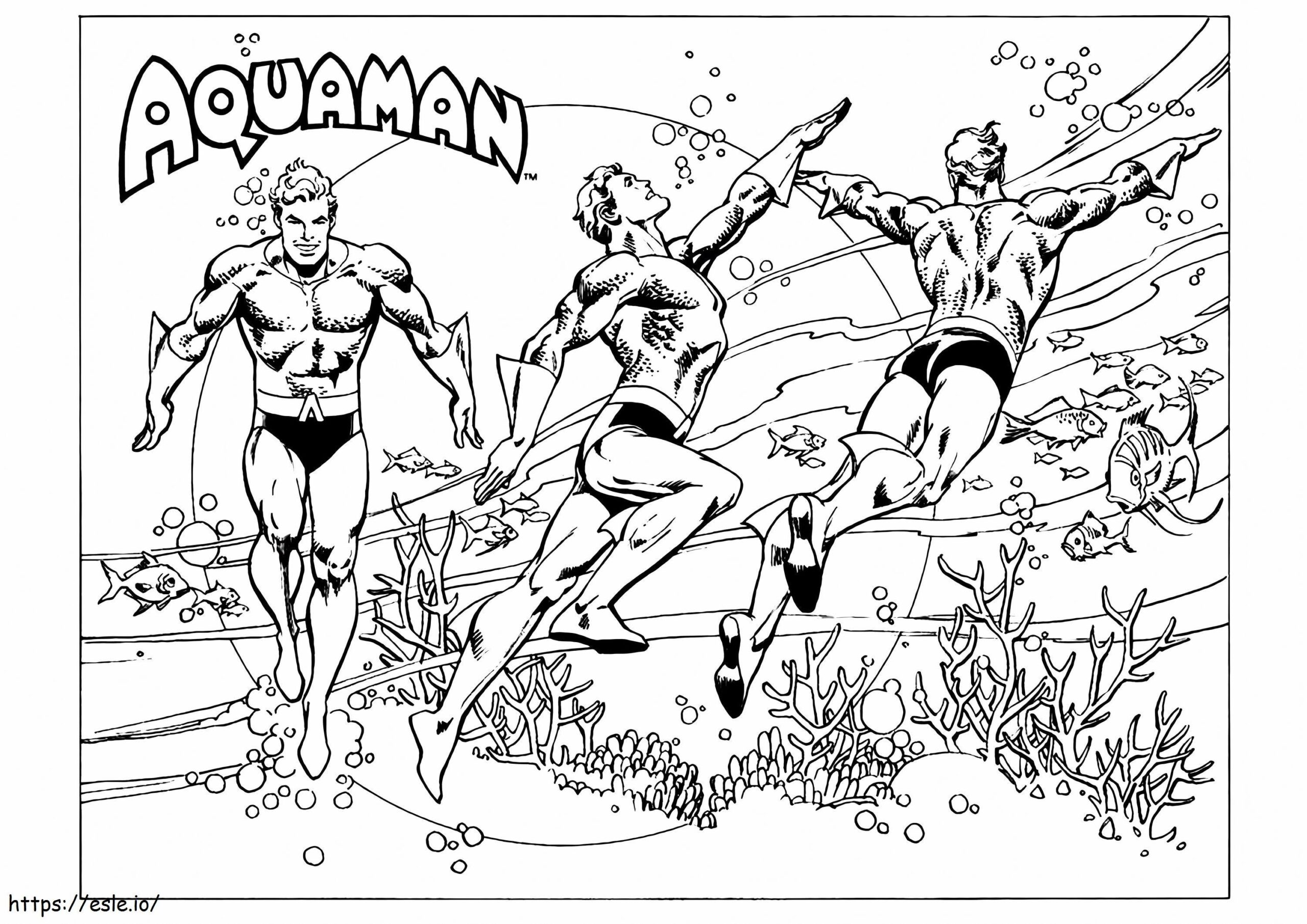 Divertido Aquaman Scaled Coloring Page